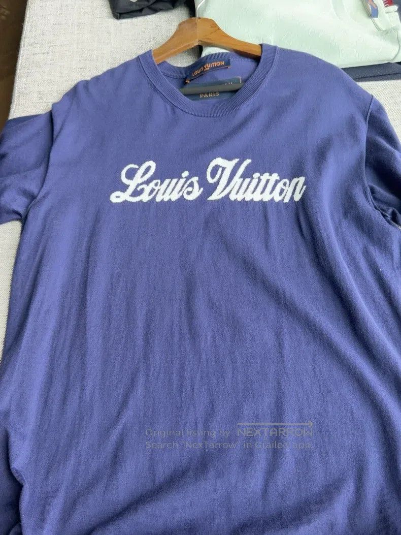 Louis Vuitton Louis Vuitton Blue and purple knitted short sleeve Size US S / EU 44-46 / 1 - 1 Thumbnail