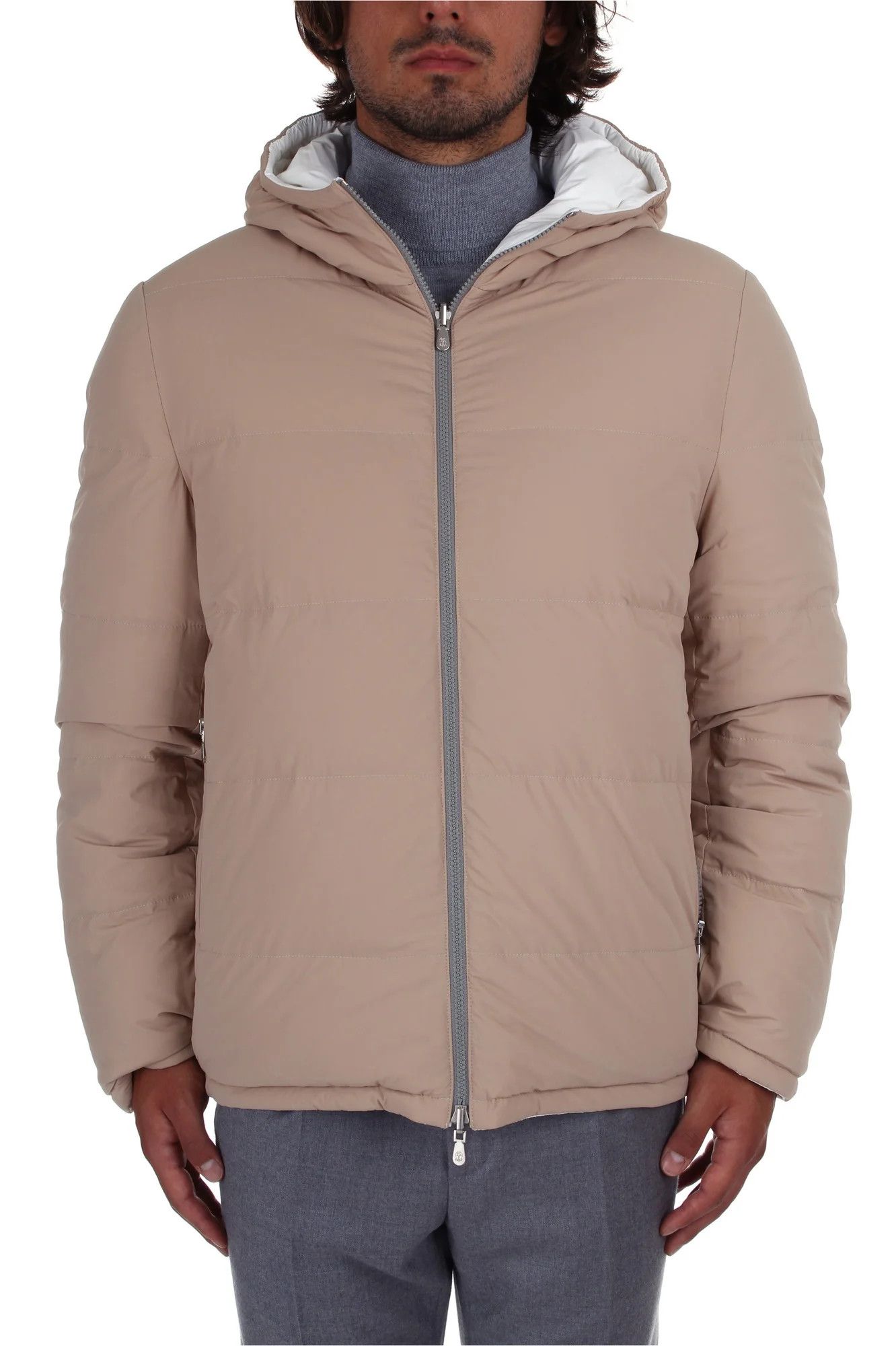 Brunello Cucinelli 0924 Wr Padded Jacket in Open White Size US L / EU 52-54 / 3 - 2 Thumbnail