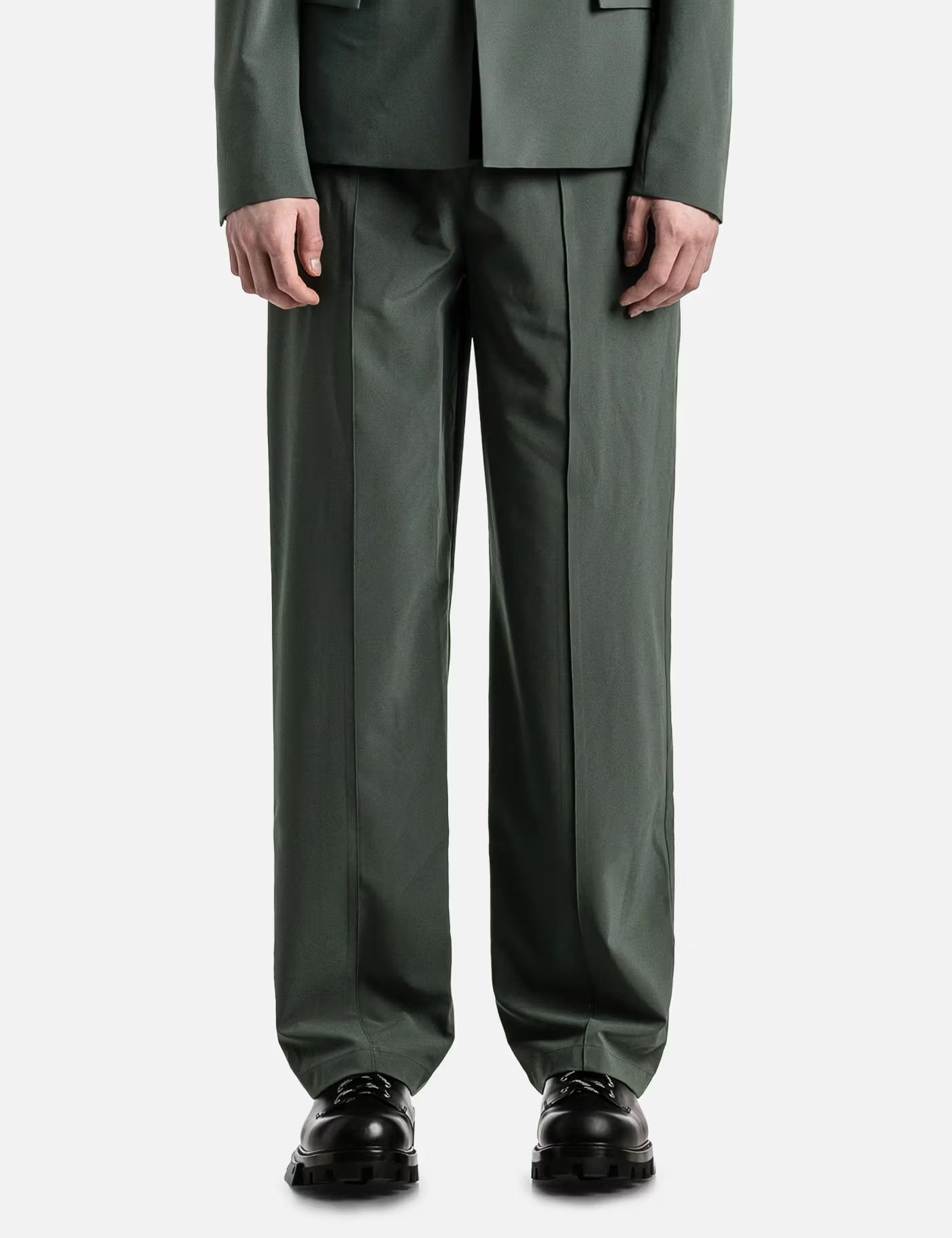 Hyein Seo Hyen Seo Grey Pleated Trouser Size 22" - 4 Thumbnail