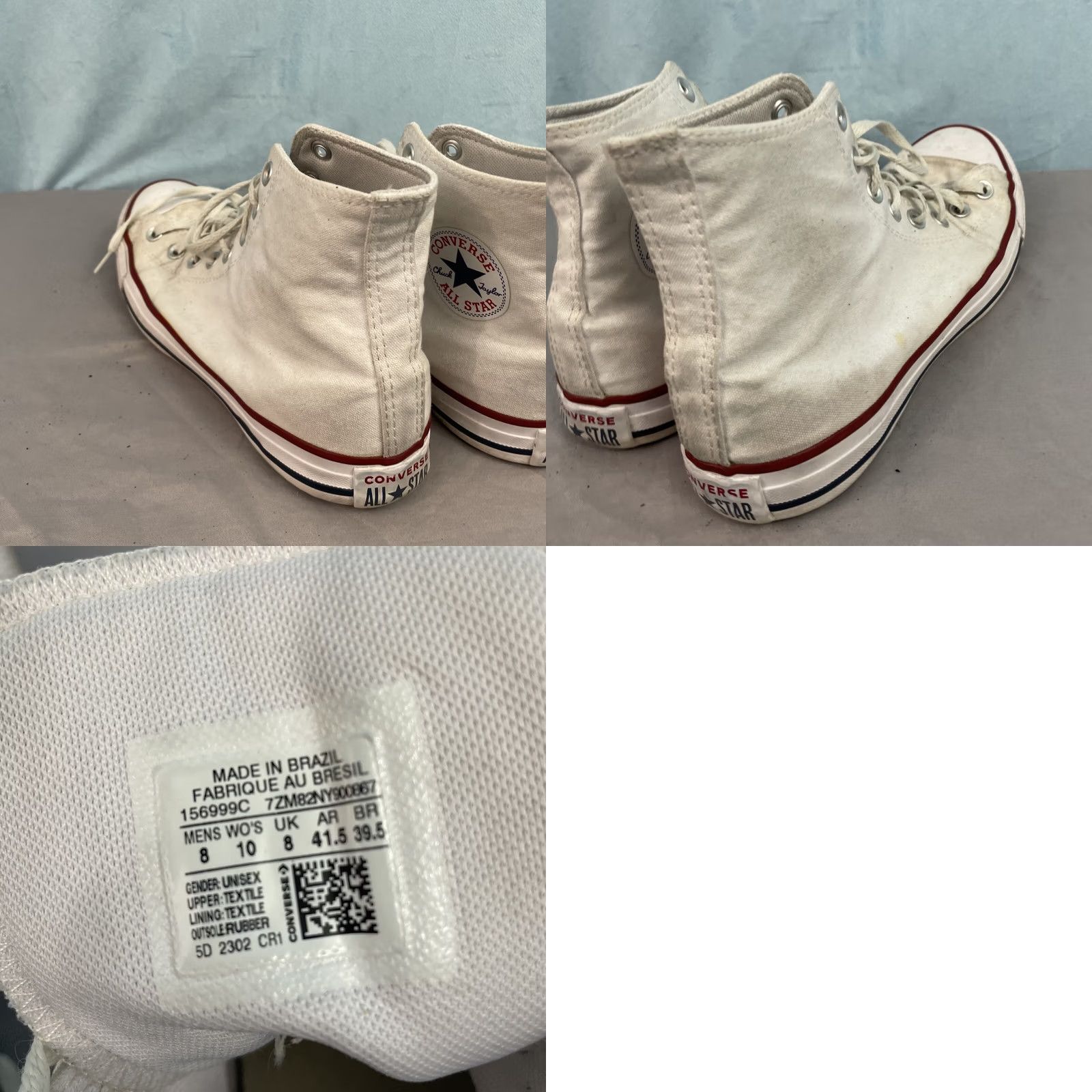 Converse CONVERSE All Star Chuck Taylor All Star Sneaker High Top Mens 8 Womens 10 White Classic BasketBall Shoe Size US 8 / IT 38 - 11 Thumbnail
