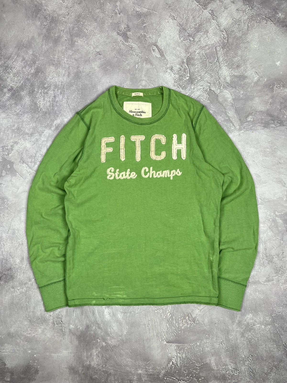 Abercrombie & Fitch Vintage Abercrombie & Fitch Faded Green Long Sleeve T-Shirt Size US S / EU 44-46 / 1 - 1 Thumbnail