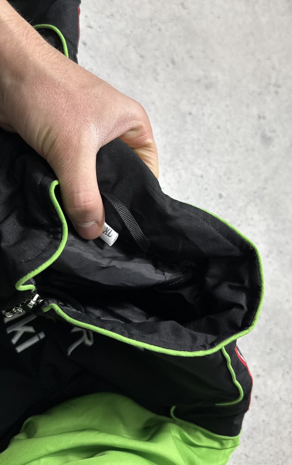 NASCAR Monster Energy Kawasaki Racing Bomber Jacket Big Logo Y2K Size US L / EU 52-54 / 3 - 8 Thumbnail