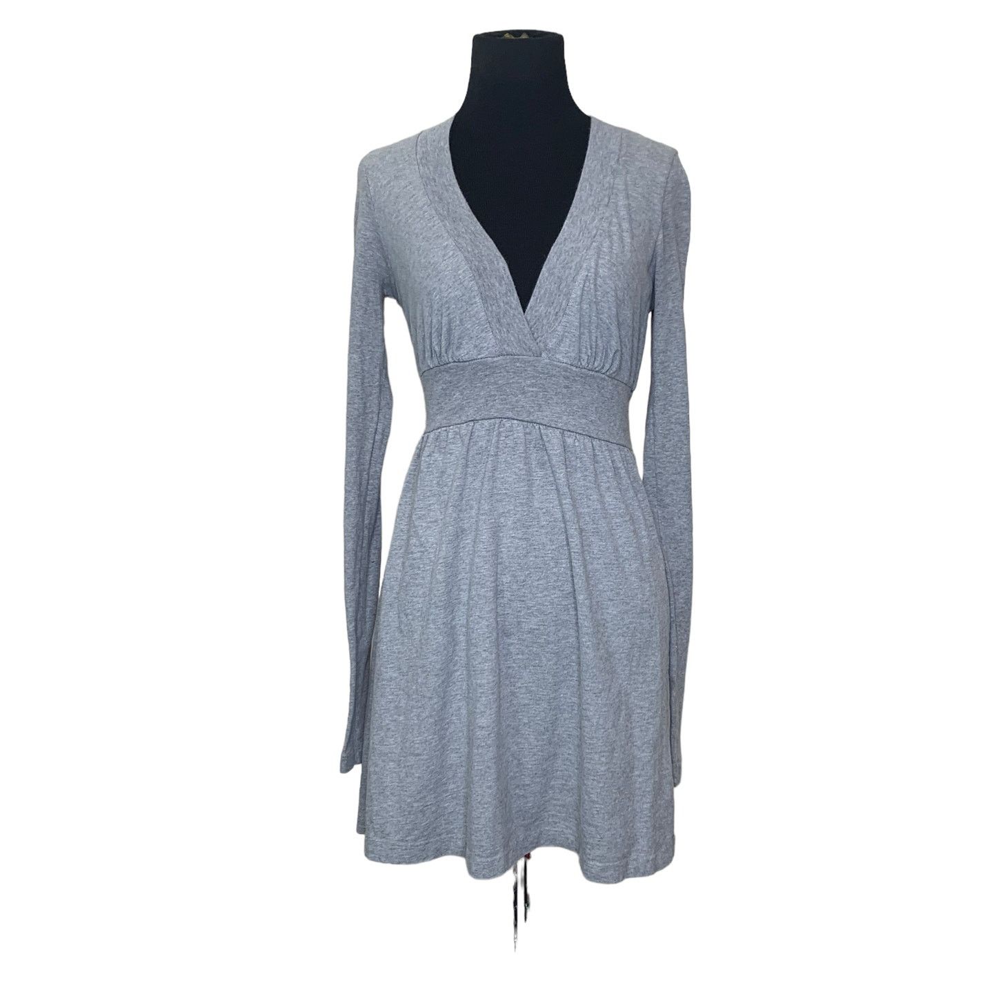 James Perse JAMES PERSE gray Long Sleeve V-Neck Mini Dress size 2 - M Size M / US 6-8 / IT 42-44 - 1 Thumbnail