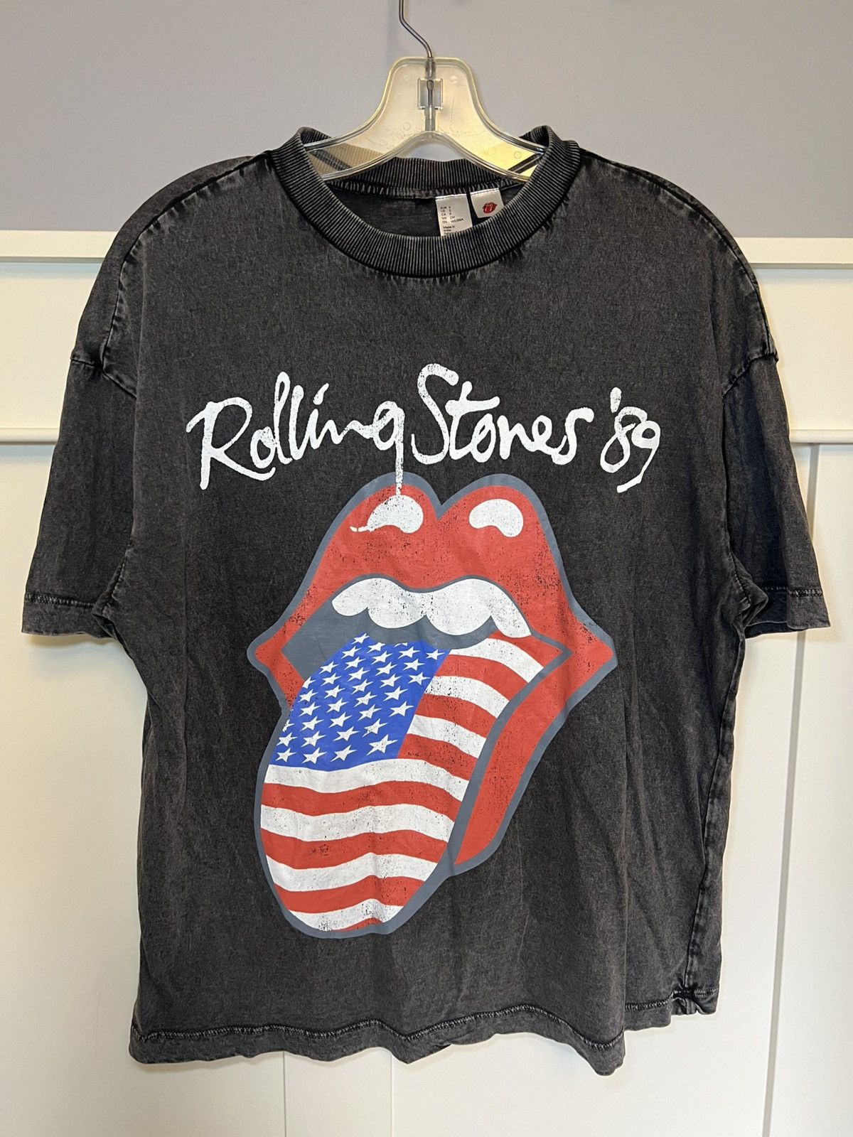 The Rolling Stones Rolling Stones USA tongue logo acid wash T-shirt Size US S / EU 44-46 / 1 - 1 Thumbnail