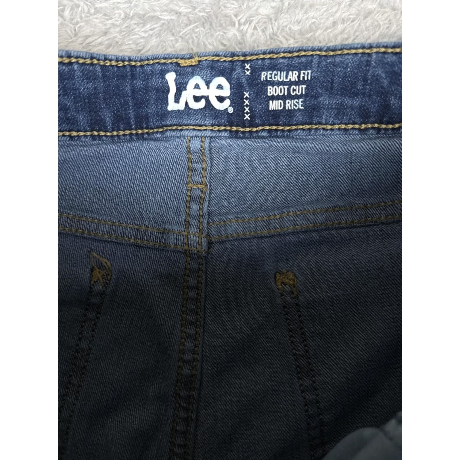 Lee Lee Bootcut Jeans Womens 31x33 Blue Med Wash Mid Rise Regular Fit Denim Western Size 24" / US 00 / IT 34 - 6 Thumbnail
