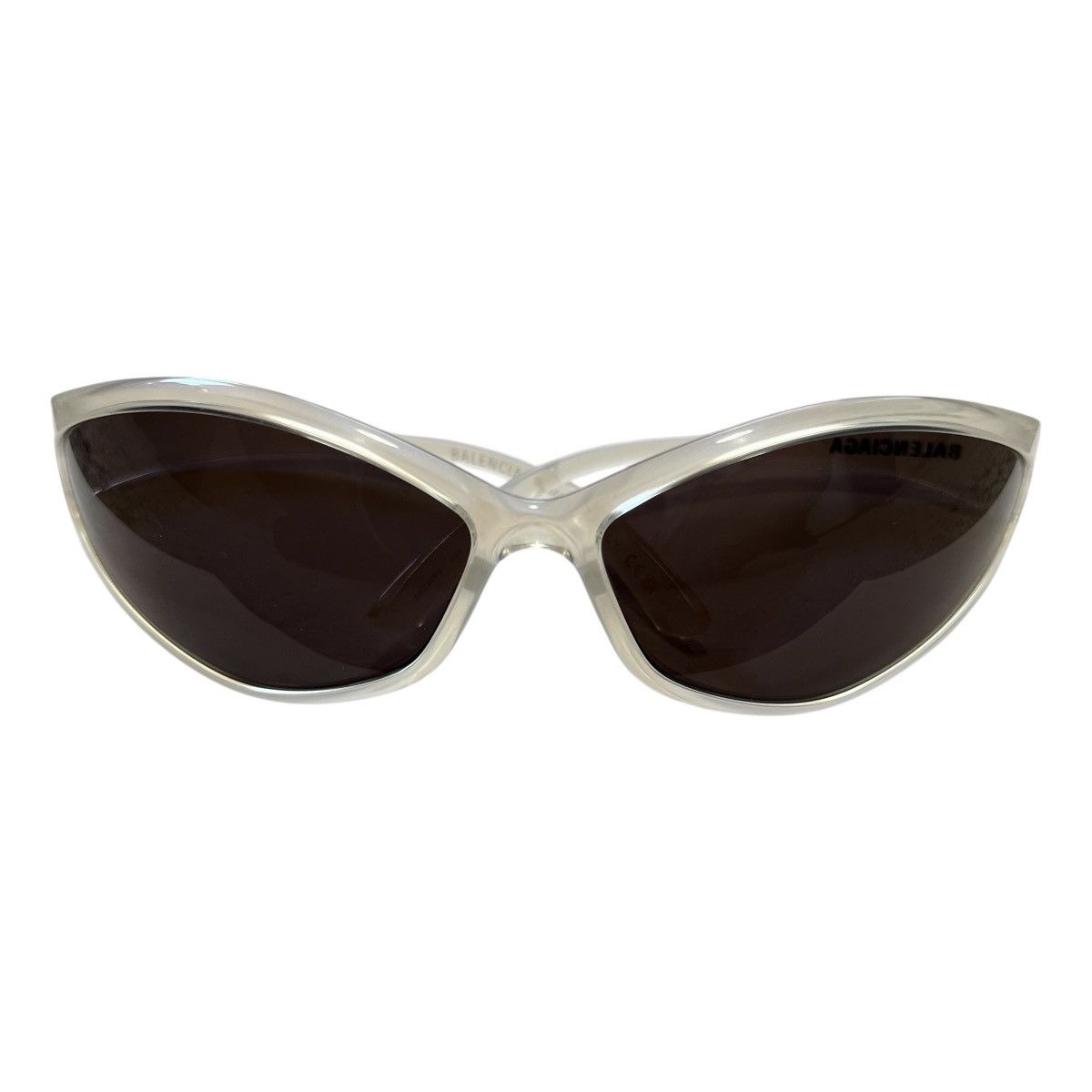 Balenciaga BALENCIAGA BB0285S 004 1990s-Style Oval Sunglasses Clear Size 46 - 1 Thumbnail