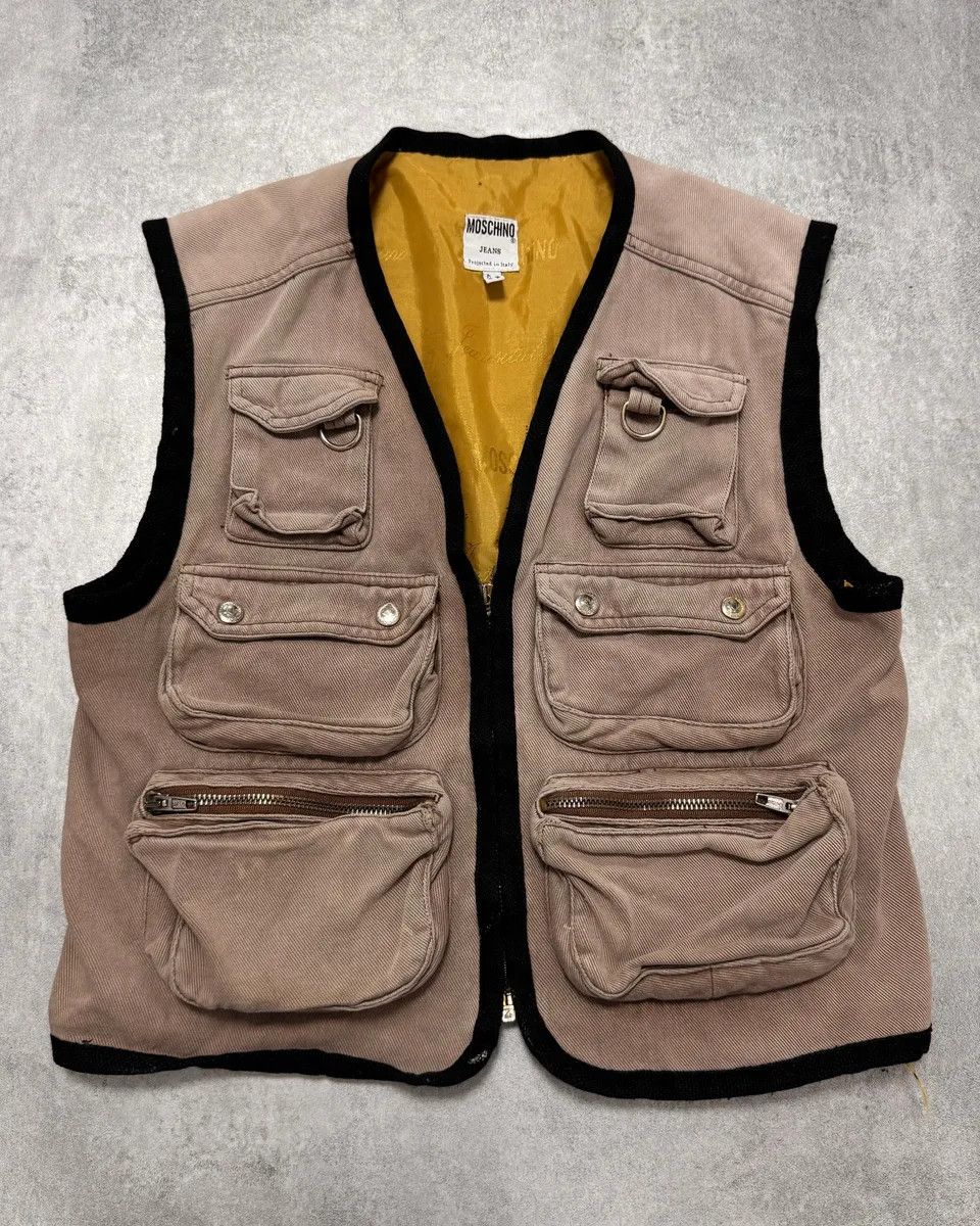 Moschino 2000s Moschino Cargo Utility Beige Vest Size US XS / EU 42 / 0 - 1 Thumbnail