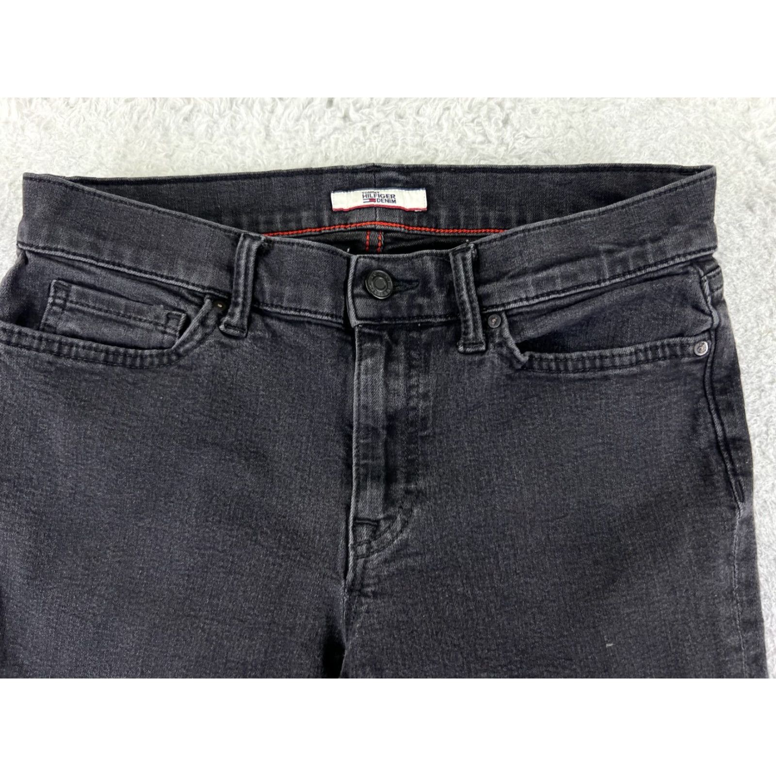 Tommy Hilfiger Tommy Hilfiger Jeans Womens 6 Black Denim Slim Tapered Mid Rise 25x26 Womens Size 28" / US 6 / IT 42 - 4 Thumbnail