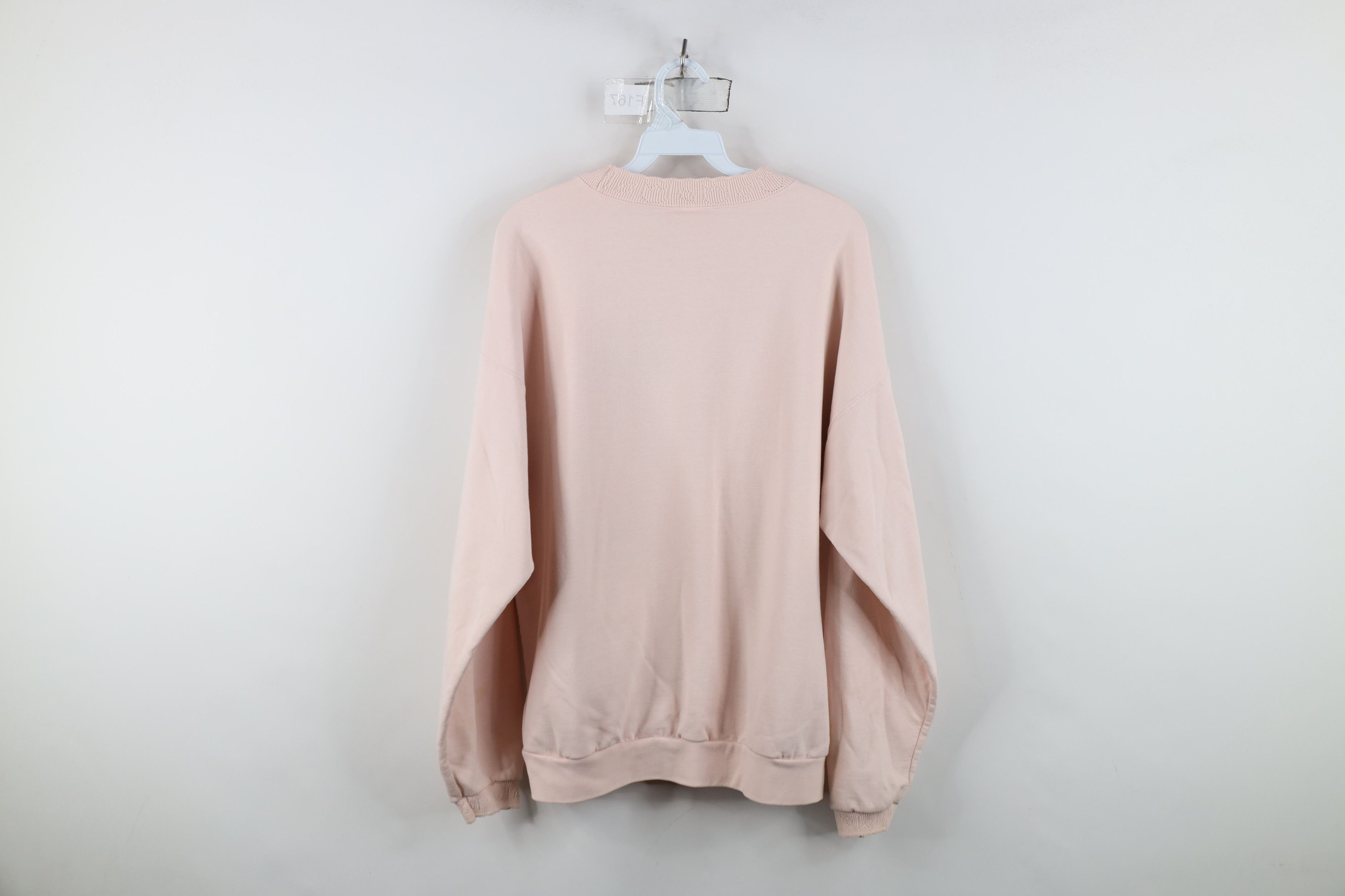 Vintage Vintage 90s Streetwear Butterfly Flower Sweatshirt Pink Size XL / US 12-14 / IT 48-50 - 12 Thumbnail