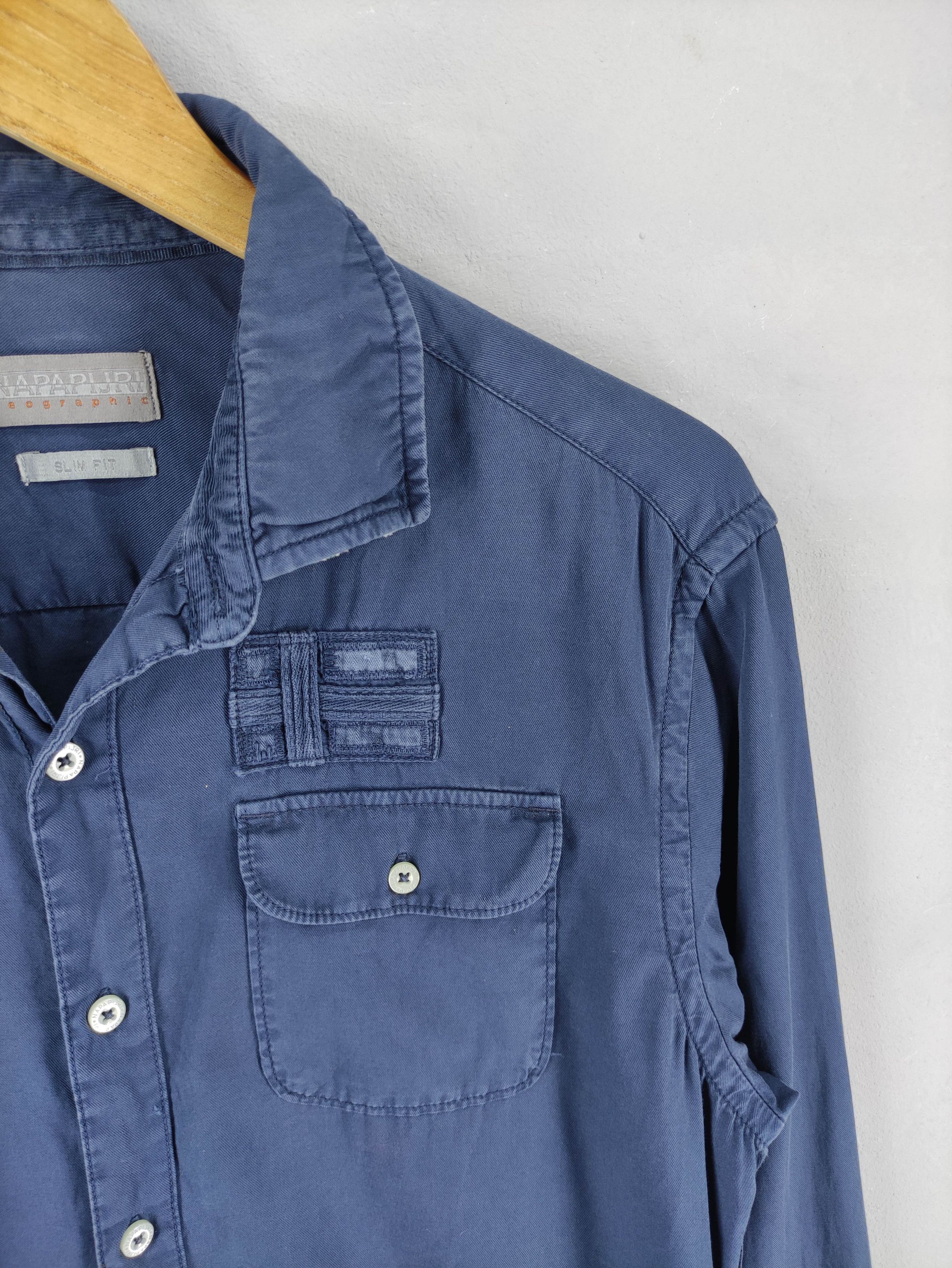 Napapijri Vintage Napapijri Geographic Shrit Long Sleeve Button Up Size US M / EU 48-50 / 2 - 2 Thumbnail