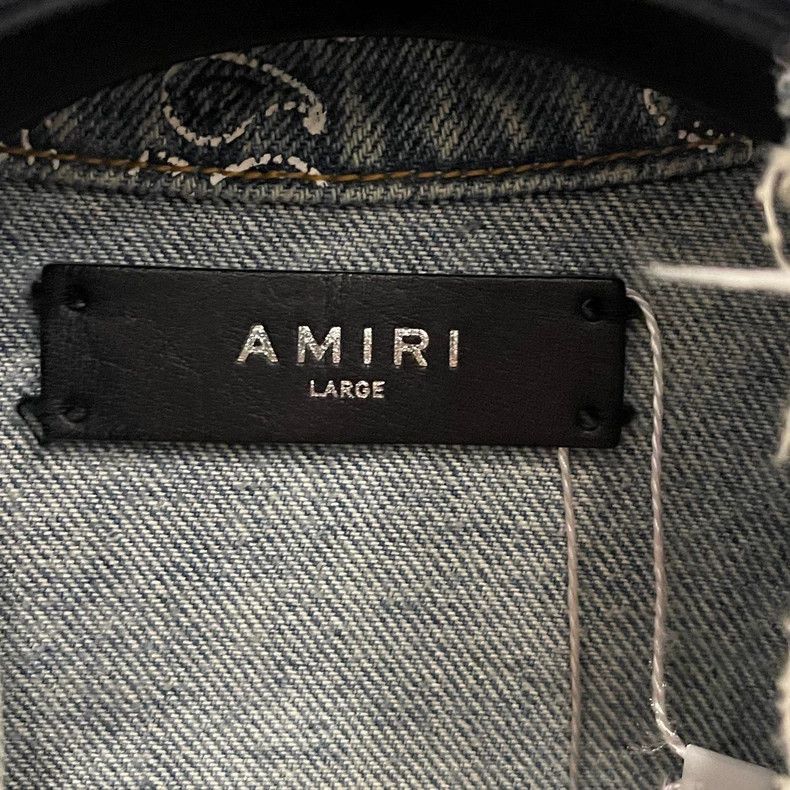 Amiri AMIRI cashew print multi-pocket denim jacket-2506 Size US L / EU 52-54 / 3 - 3 Thumbnail