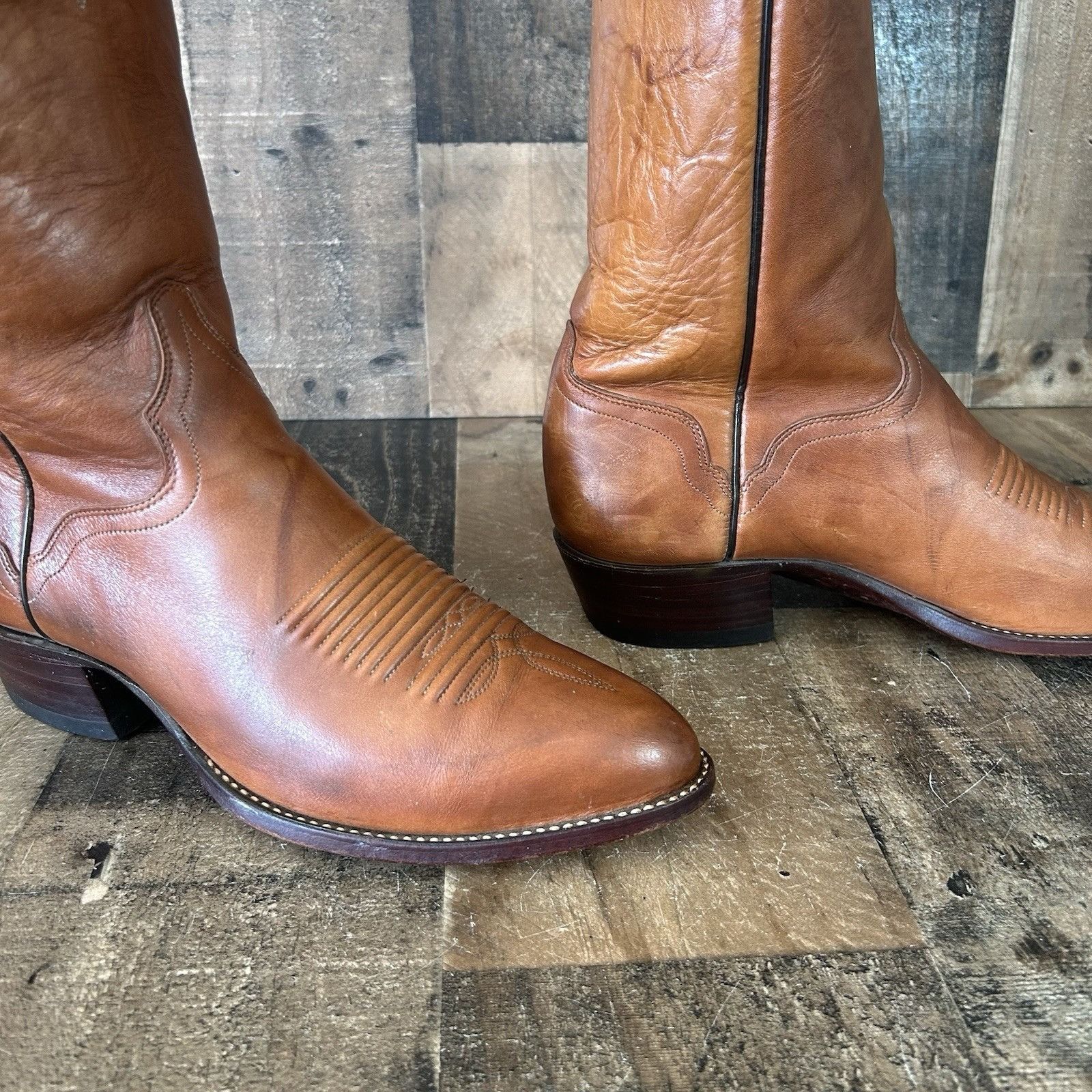 Vintage El Dorado Vintage Handmade Western Cowboy Boots Mens 10 D Size US 10 / EU 43 - 12 Thumbnail