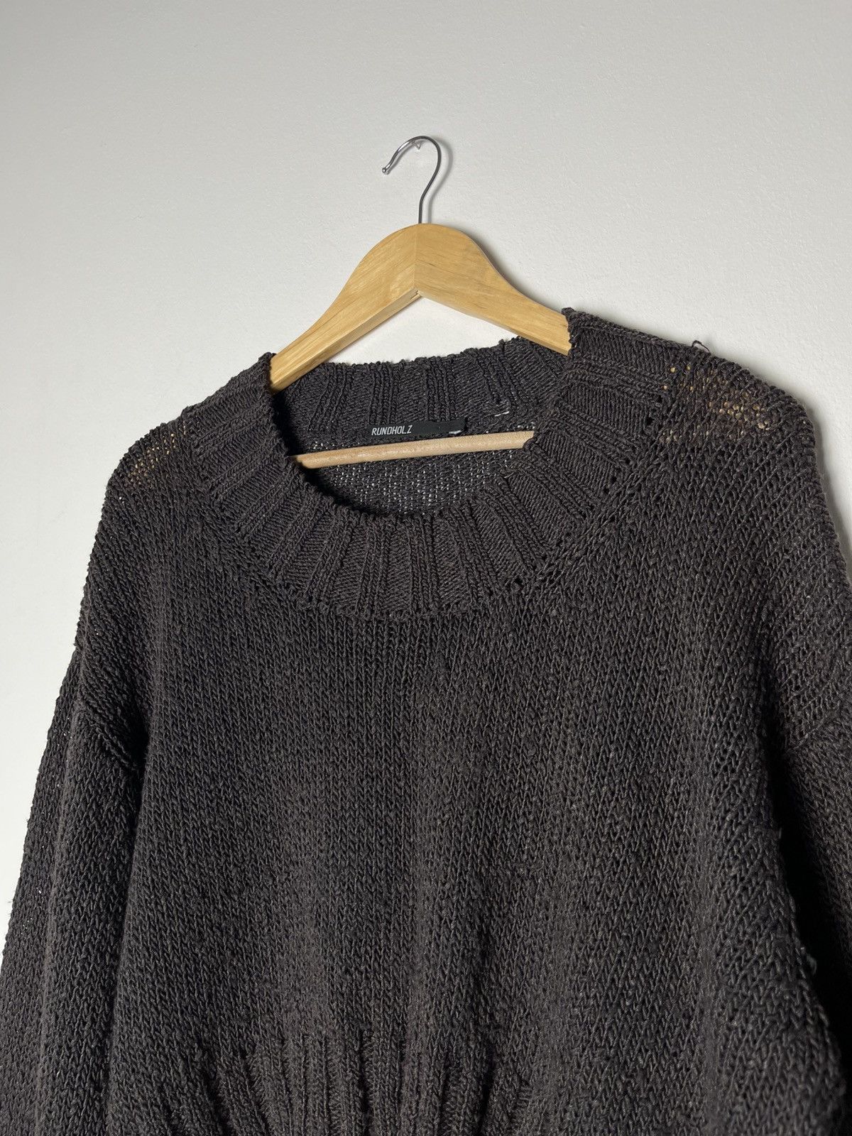 Rundholz 🔥90'S RUNHOLZ BLACK LABEL GOTHIC CROPPED KNIT SWEATER Size S / US 4 / IT 40 - 4 Thumbnail