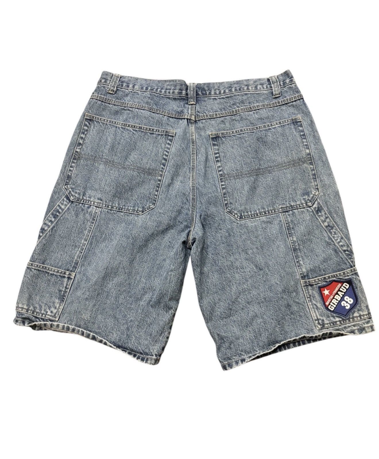 Marithe + Francois Girbaud Girbaud Shorts Mens 40 Blue Denim Cargo Vintage 90s Marithe Size US 40 / EU 56 - 5 Thumbnail