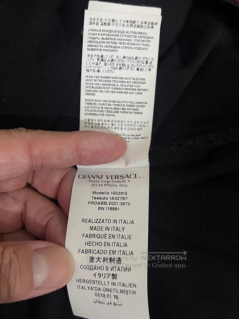 Versace Versace Embroidered logo slim short-sleeved T-shirt Size US M / EU 48-50 / 2 - 5 Thumbnail