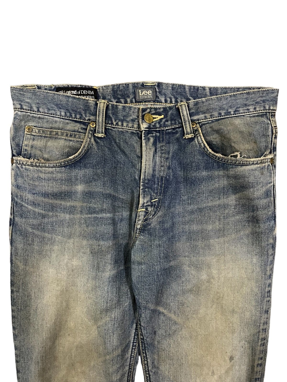 Japanese Brand × Lee Vintage Lee Mud Wash Distressed Straight Cut Classic Jeans Size US 32 / EU 48 - 2 Thumbnail