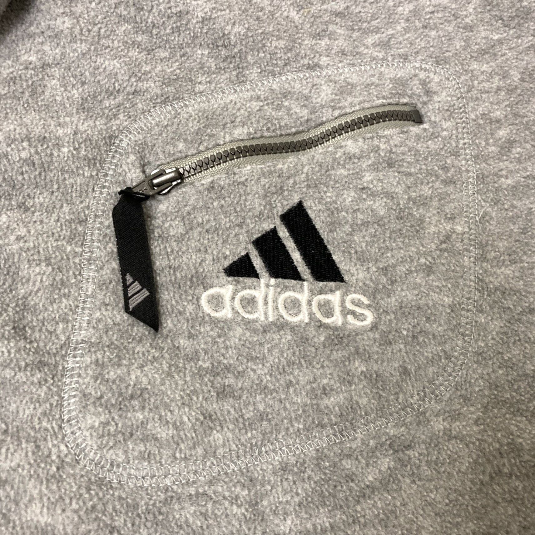 Adidas VINTAGE adidas Full Zip Fleece Jacket Men Large Gray L AUZ 001 Size US L / EU 52-54 / 3 - 3 Thumbnail