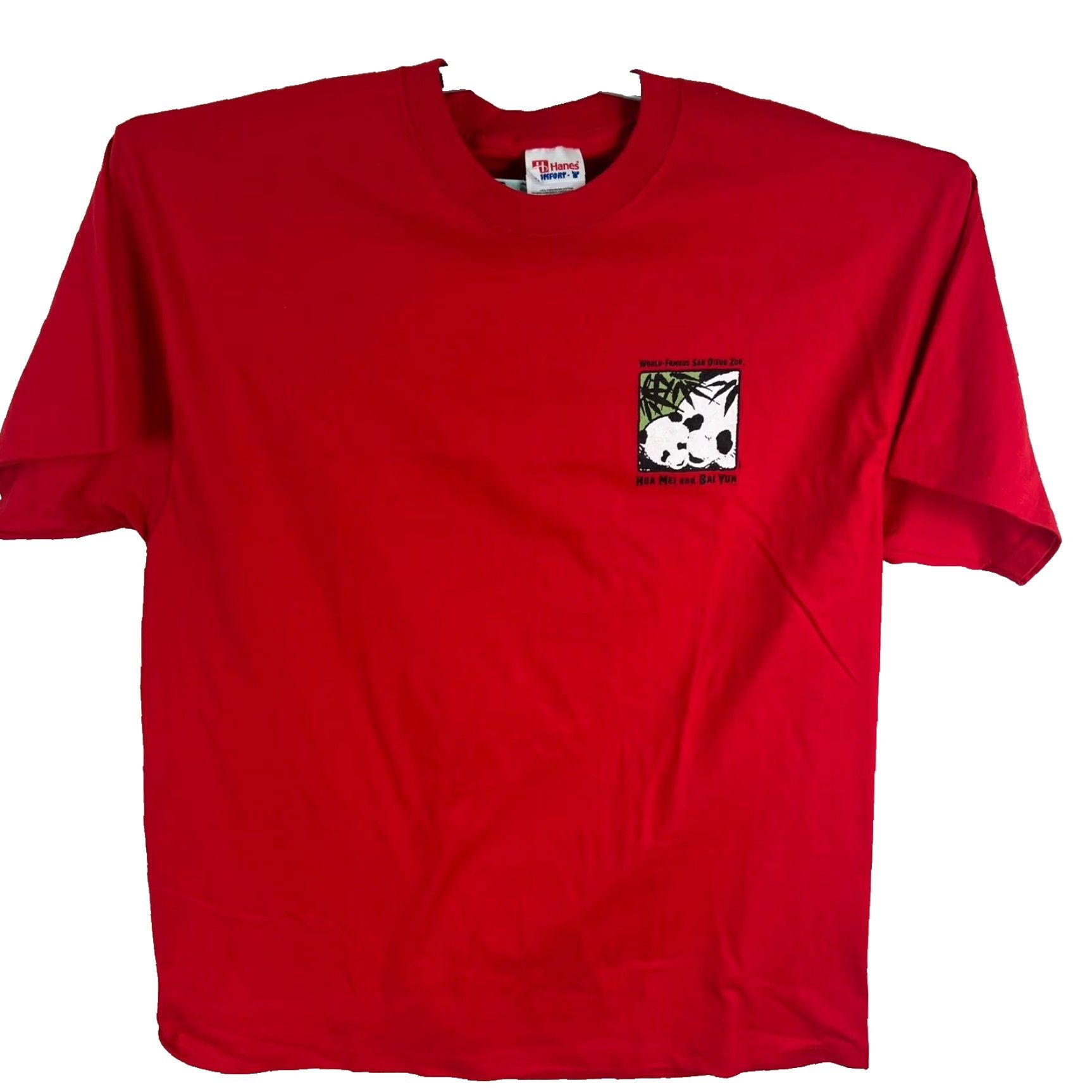 Hanes VINTAGE Hanes San Diego Zoo T-Shirt Adult XL Cotton Red Animals Nature Zoo 2000s Men Size US XL / EU 56 / 4 - 2 Thumbnail
