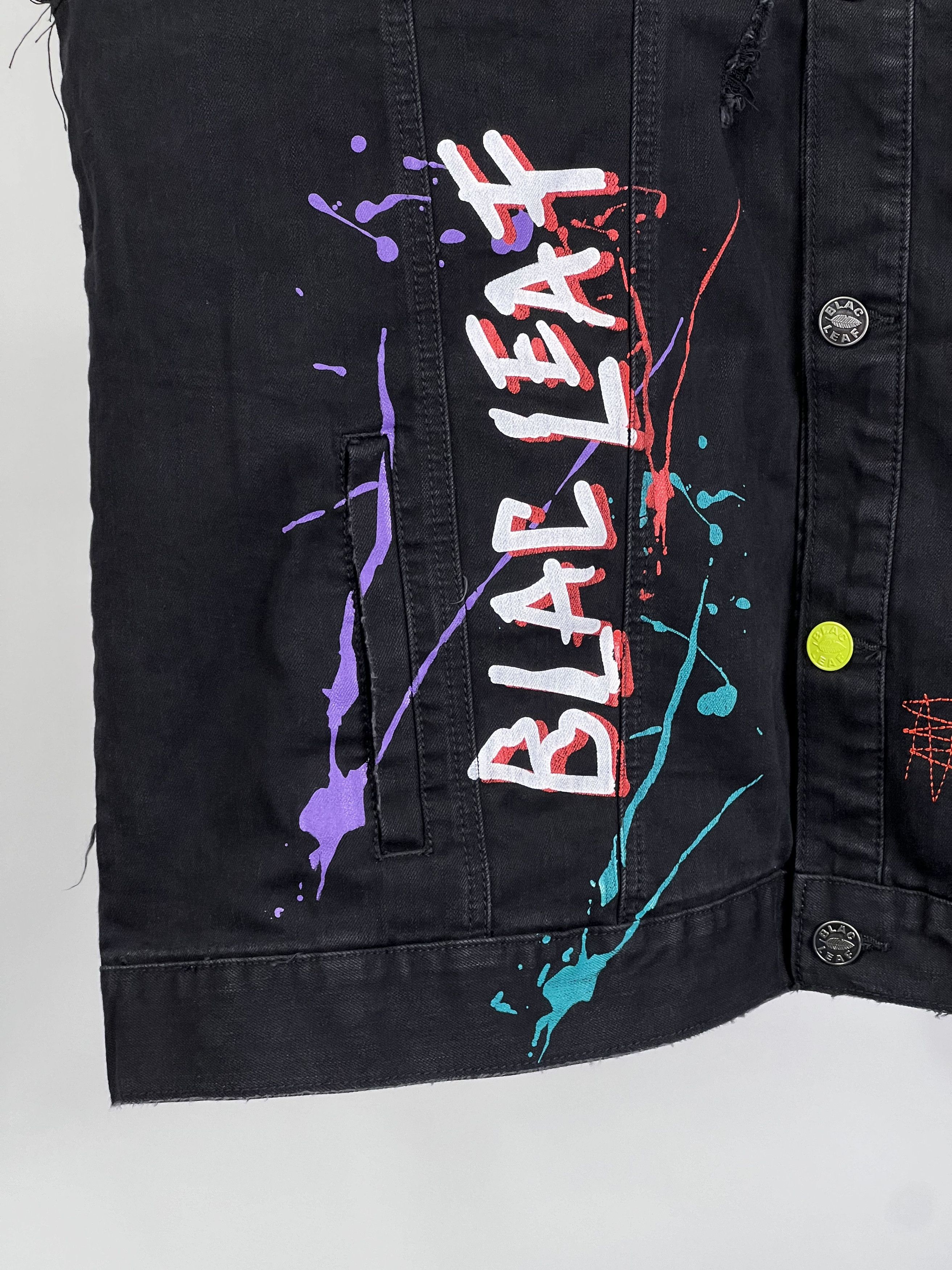 Other Blac Leaf EXPAND YOUR MIND Denim Sleeveless Vest Size US XXL / EU 58 / 5 - 6 Thumbnail