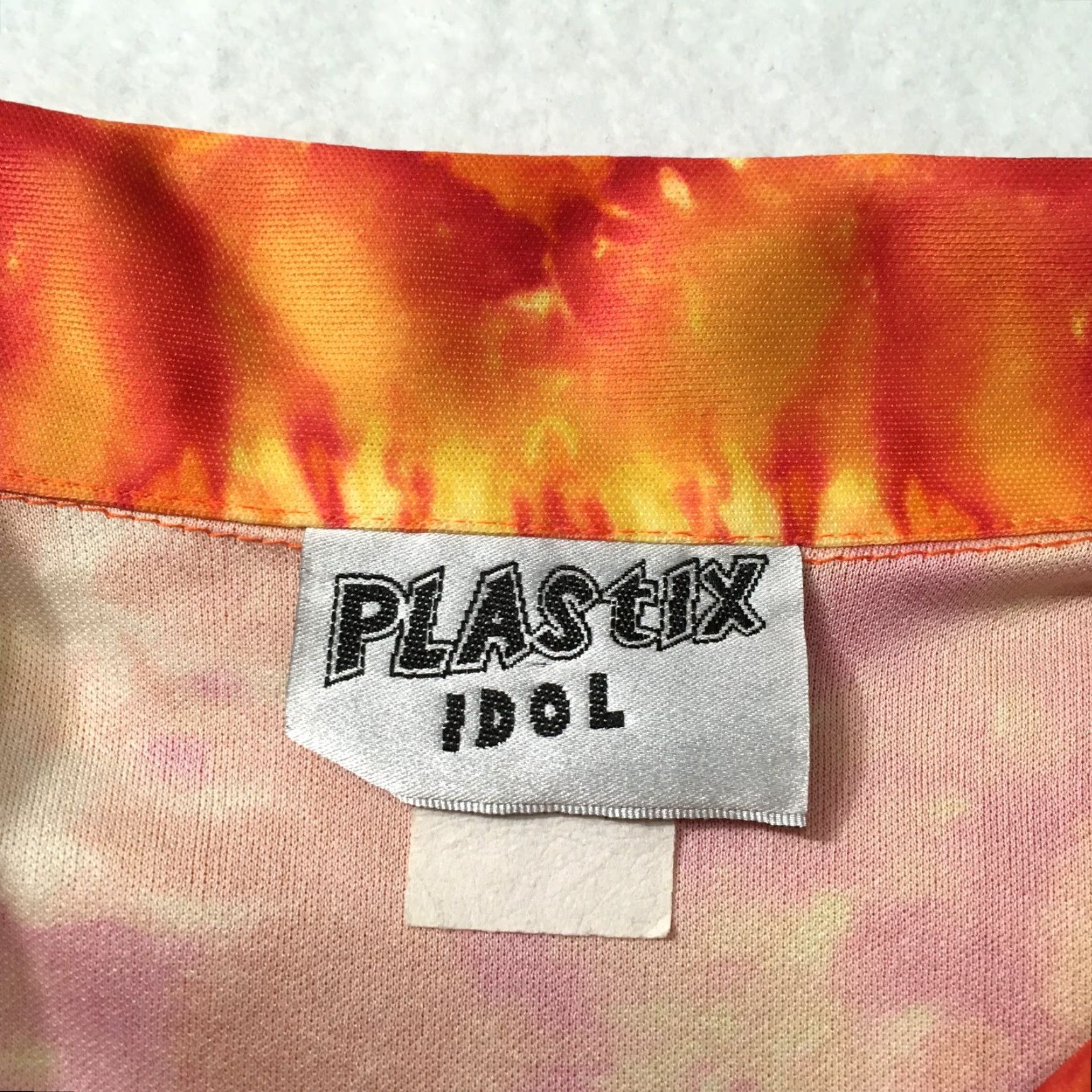 Vintage VINTAGE Plastix Idol Shirt Mens M Orange 90s Blaze Button-Up USA Made Size US M / EU 48-50 / 2 - 2 Thumbnail