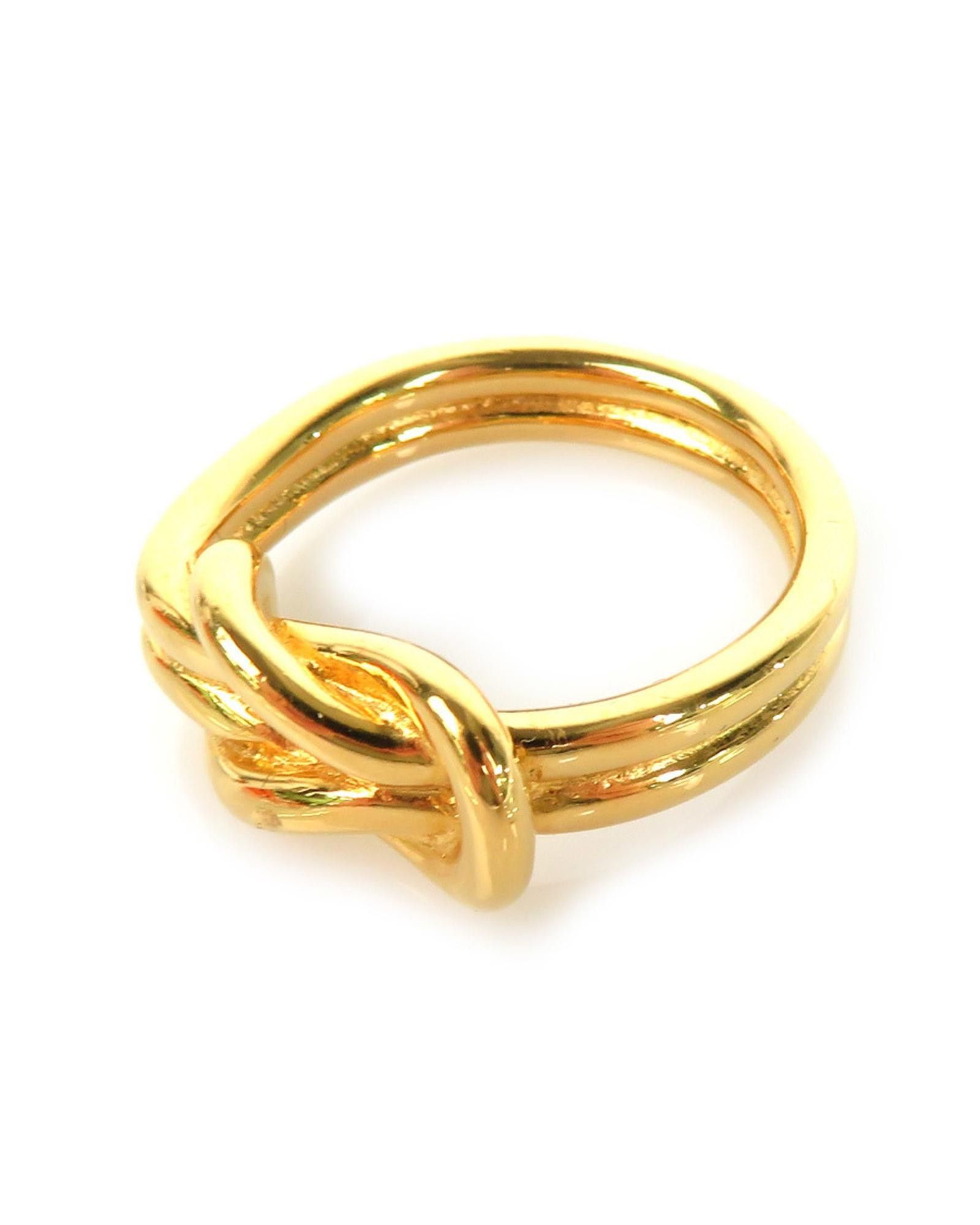 image of Sophisticated Hermes Scarf Ring In Gold, Women's