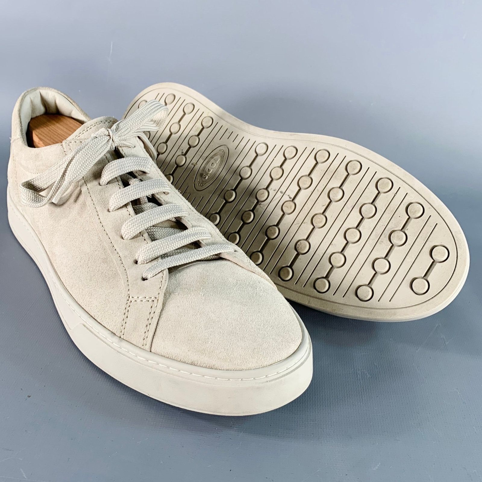 Tod's TOD'S Size 11 Grey Suede Low Top Rubber Sole Sneakers Size US 11 / EU 44 - 5 Thumbnail
