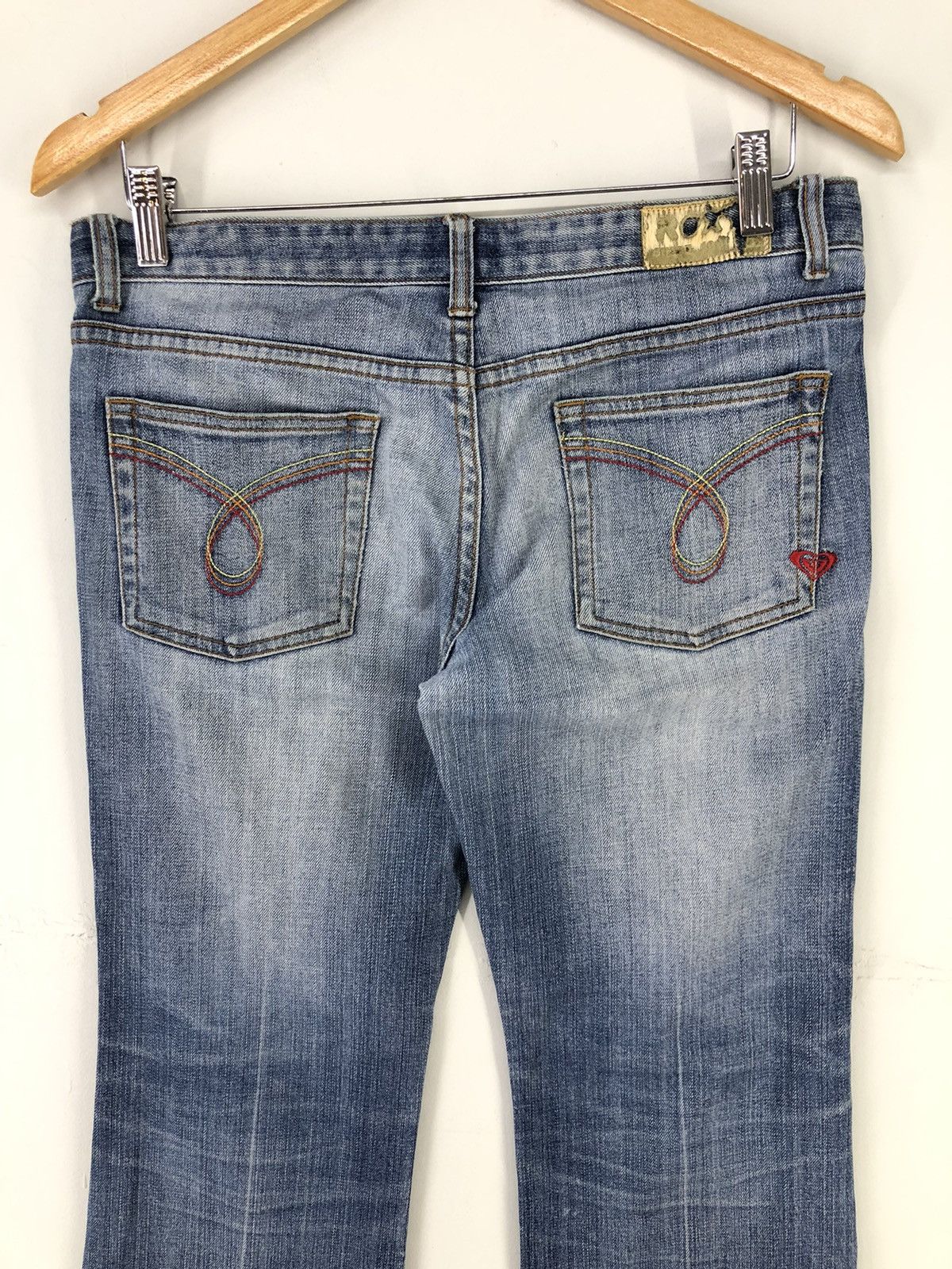 Japanese Brand × Quiksilver Roxy Jean Distressed Faded Blue Jeans Size 31" - 12 Thumbnail