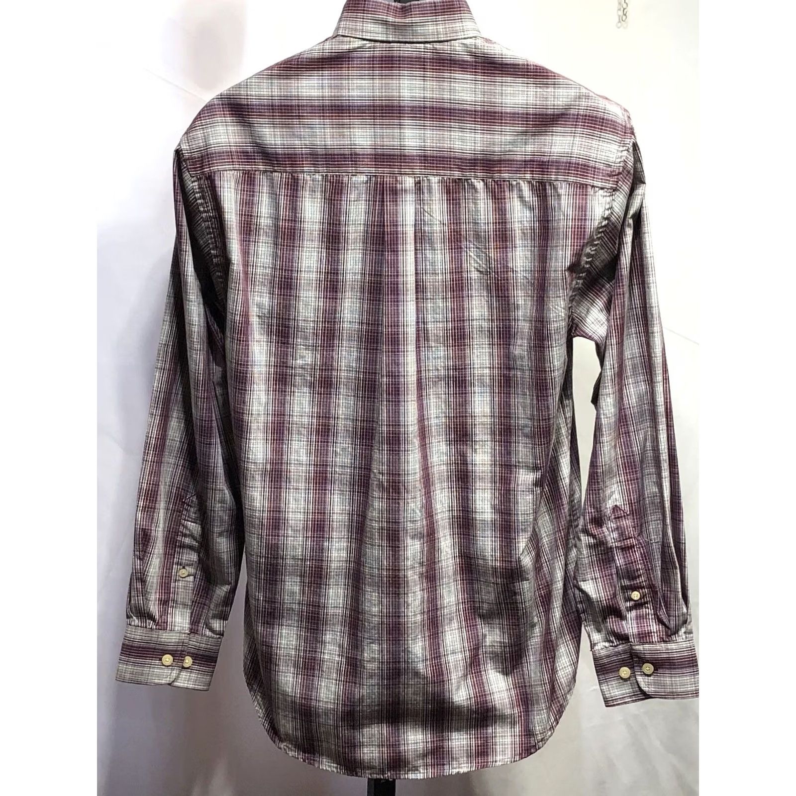 Vintage Puritan Button-Up Oxford Shirt S Purple Plaid Long Sleeve Pocket Western Office Men Size US S / EU 44-46 / 1 - 3 Thumbnail