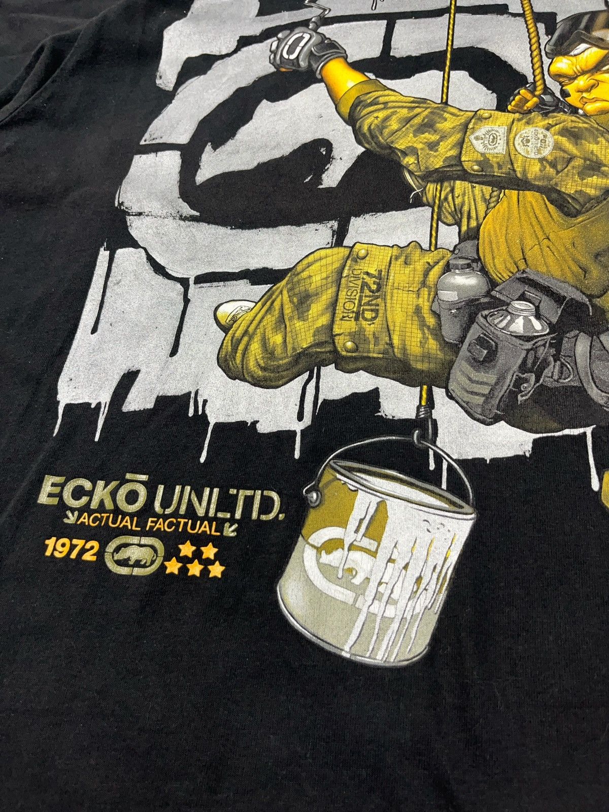 Ecko Unltd. × Rap Tees × Vintage Vintage Ecko Unltd. Actual Factual Graffiti T-shirt y2k Size US XXL / EU 58 / 5 - 5 Thumbnail