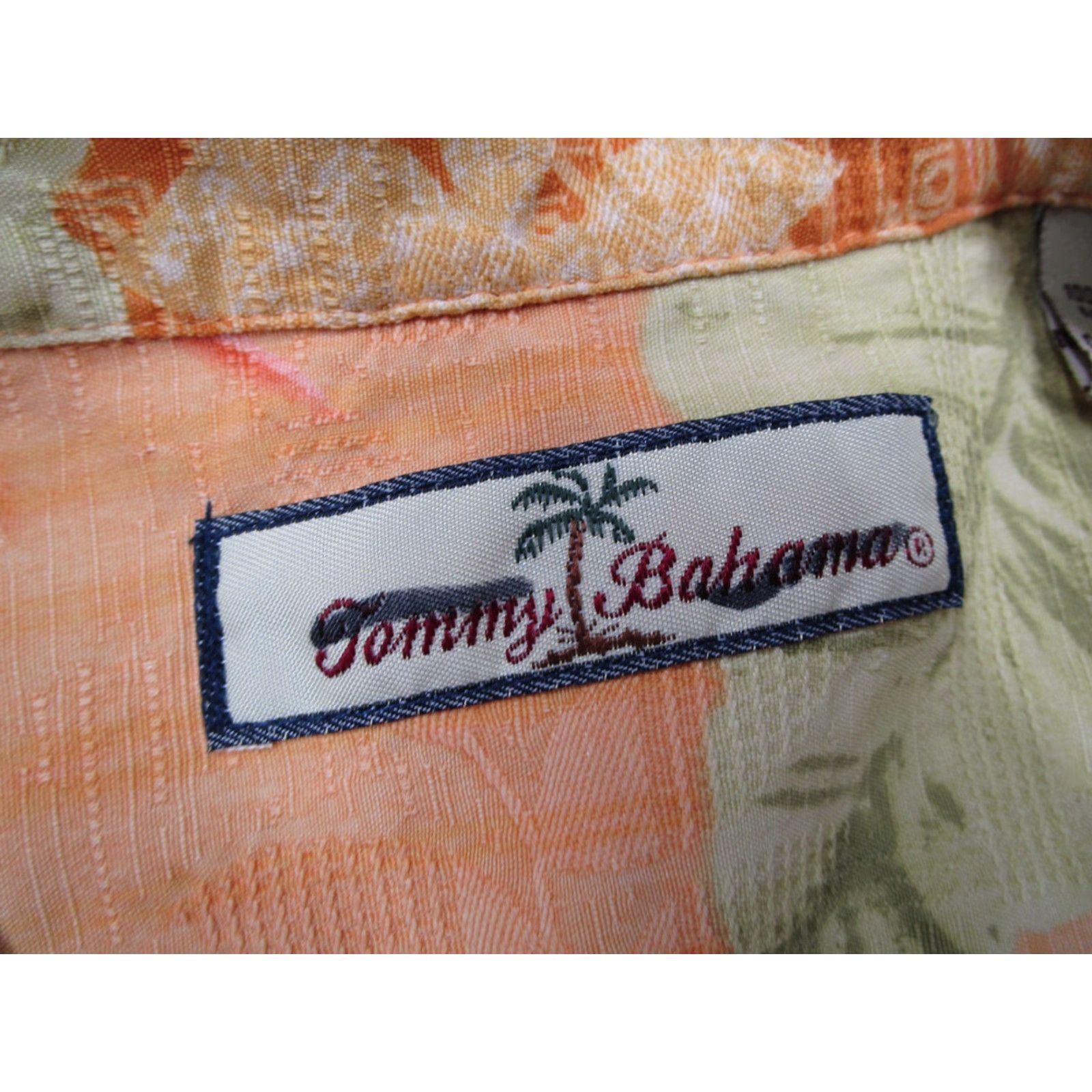 Tommy Bahama Tommy Bahama Shirt Mens Extra Large Orange Silk Button Up Hawaiian Abstract Tiki Size US XL / EU 56 / 4 - 3 Thumbnail