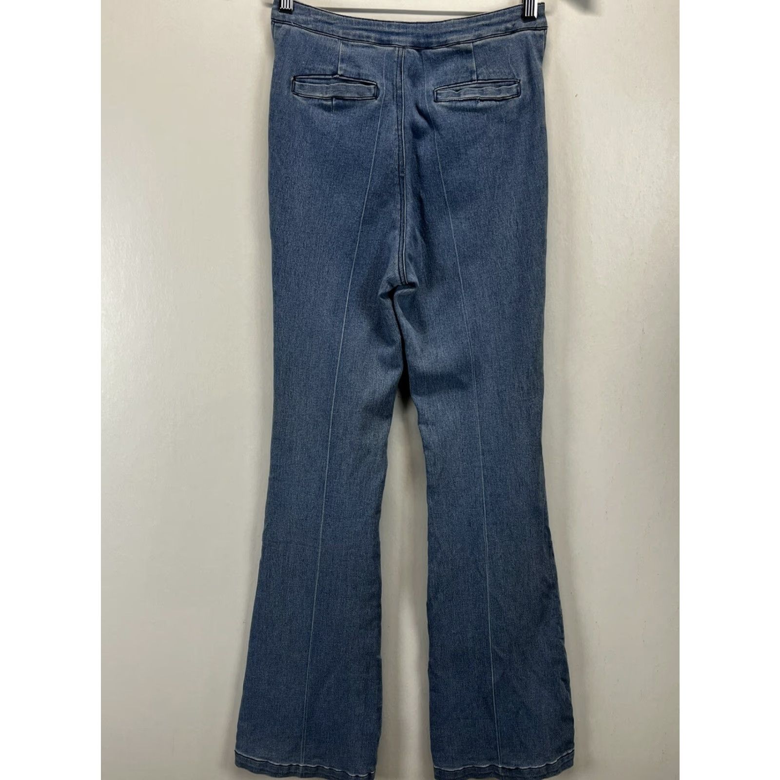 Vintage Jealous Tomato Jeans Sz Small High Waist Flare Bell Bottom Women’s Stretch Hippie Style Size 28" / US 6 / IT 42 - 3 Thumbnail