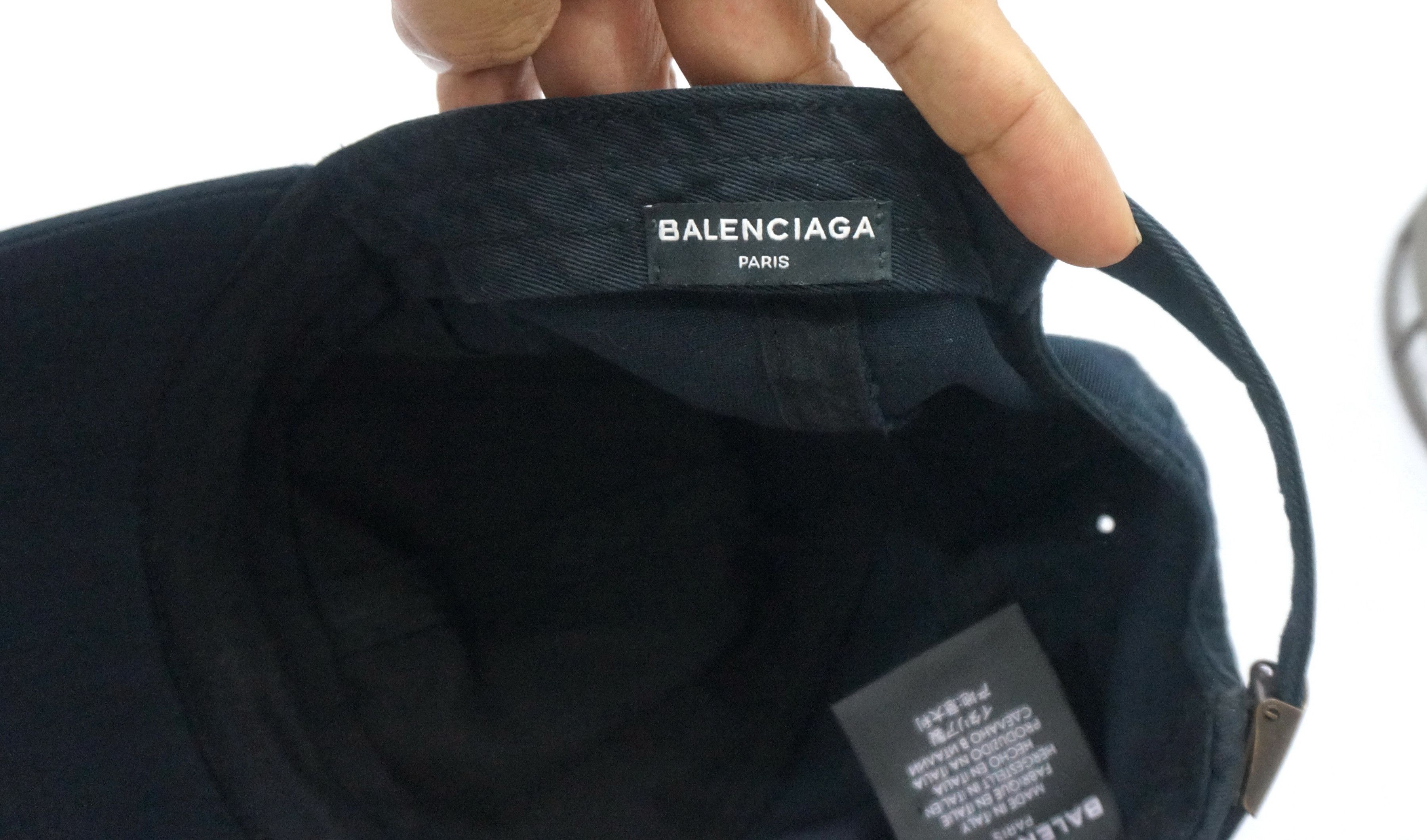 Balenciaga RARE Balenciaga Sinners Logo Black Hat Baseball Cap Size ONE SIZE - 7 Thumbnail