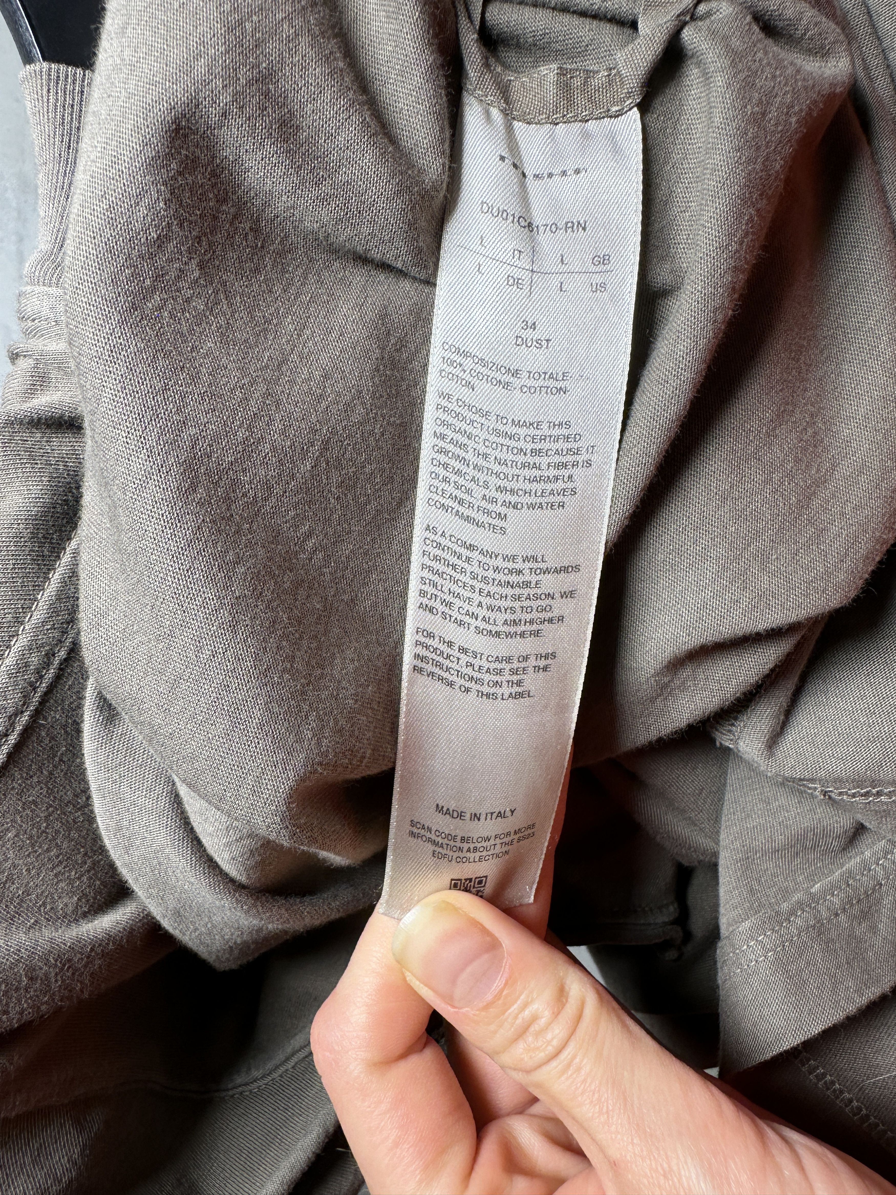 Rick Owens Drkshdw Drkshdw Oversized Cotton T-Shirt With Relaxed Fit Size US L / EU 52-54 / 3 - 9 Thumbnail