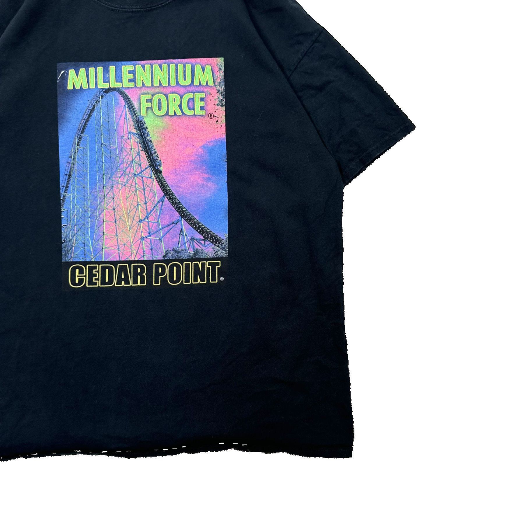Vintage Cedar Point Millenium Force Big Print Rollercoaster Graphic Size US L / EU 52-54 / 3 - 3 Thumbnail