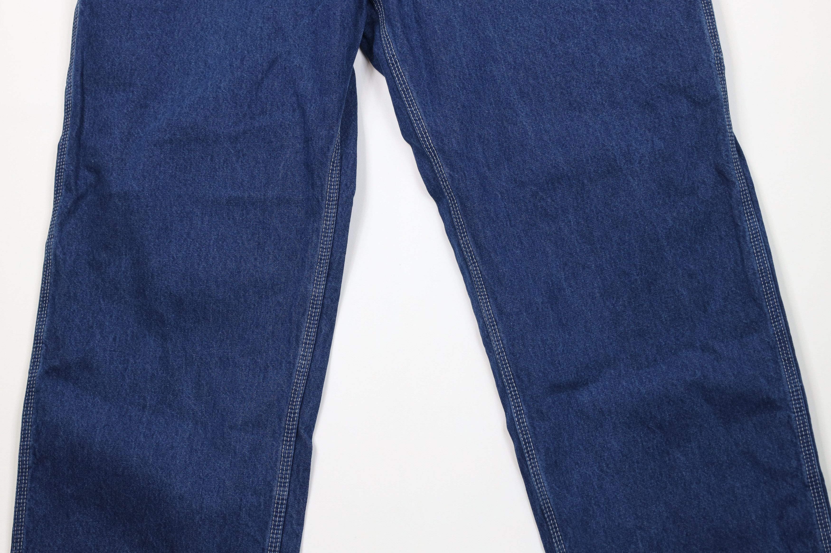 Carhartt Vintage Y2K Carhartt Spell Out Wide Leg Dungaree Jeans Blue Size US 38 / EU 54 - 3 Thumbnail