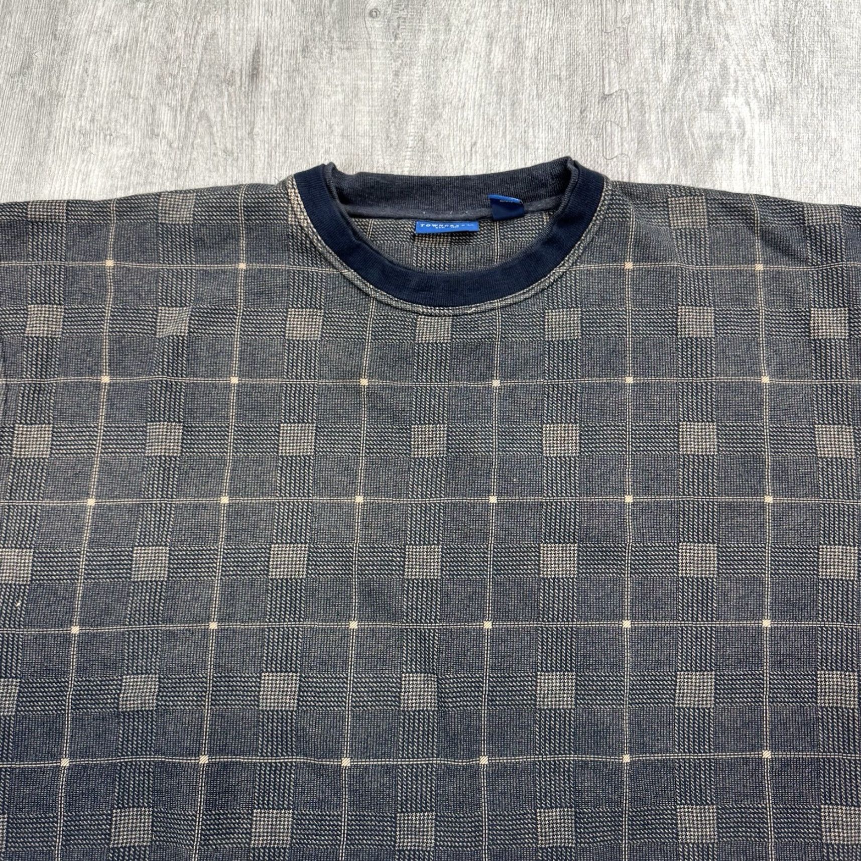 Vintage VTG 90S TOWNCRAFT Sweatshirt Pullover Crewneck Heavyweight Plaid CHECKERED Cotton Blend Polyester 3XLT 3XLG Big & Tall Men Mens Size US XXL / EU 58 / 5 - 2 Thumbnail
