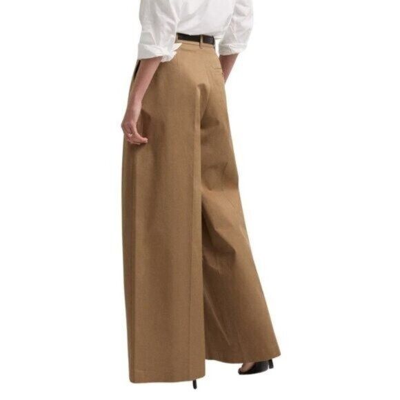 G. Label by goop G. Gwyn by Goop Marlow Trouser Camel Tan Brown Wide Leg Size 27" / US 4 / IT 40 - 3 Thumbnail