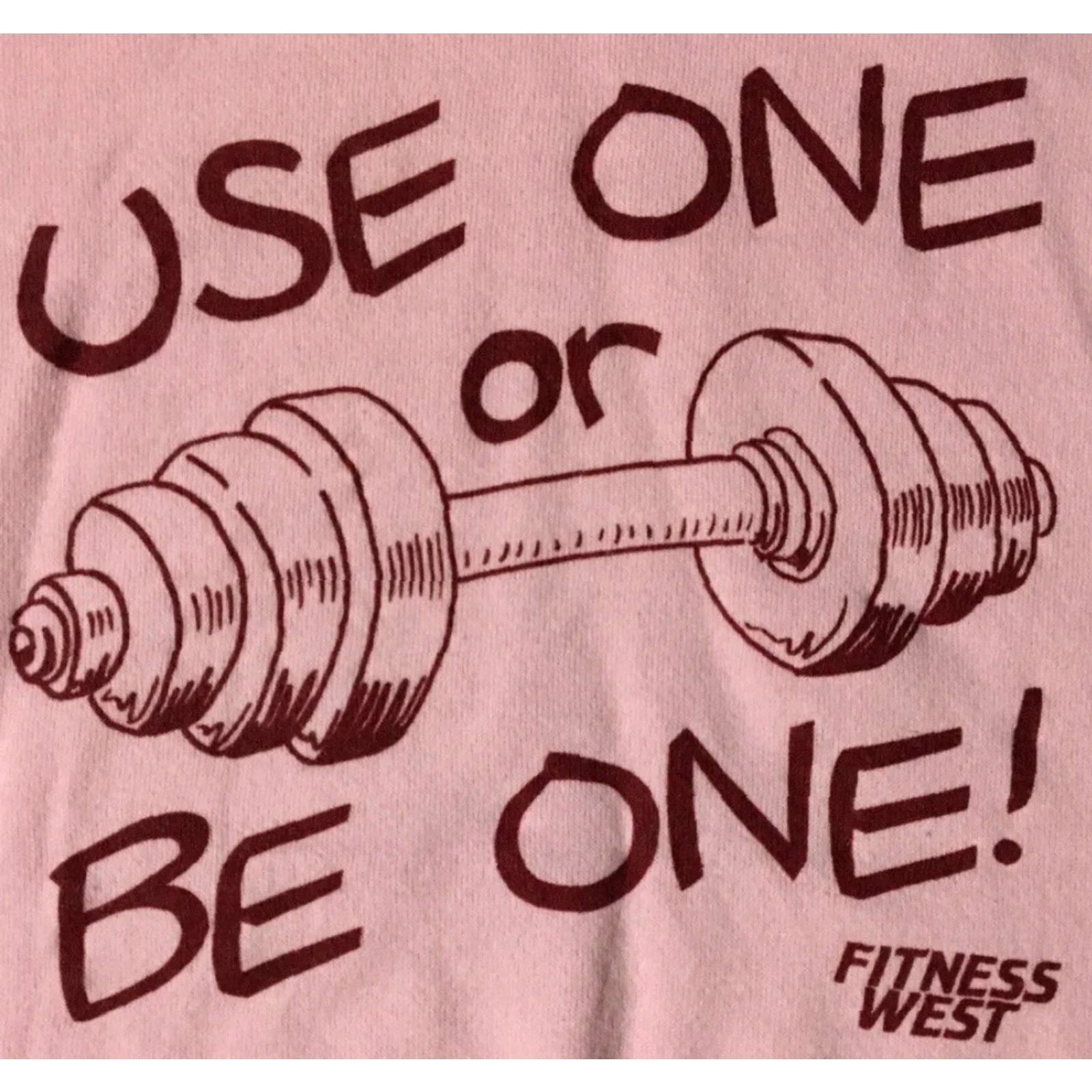 Vintage VINTAGE 80s Use A Weight Or Be One Faded Gym Sweatshirt Sweatshirt Pink Small Mens Weightlifting Humor 90s Size US S / EU 44-46 / 1 - 3 Thumbnail