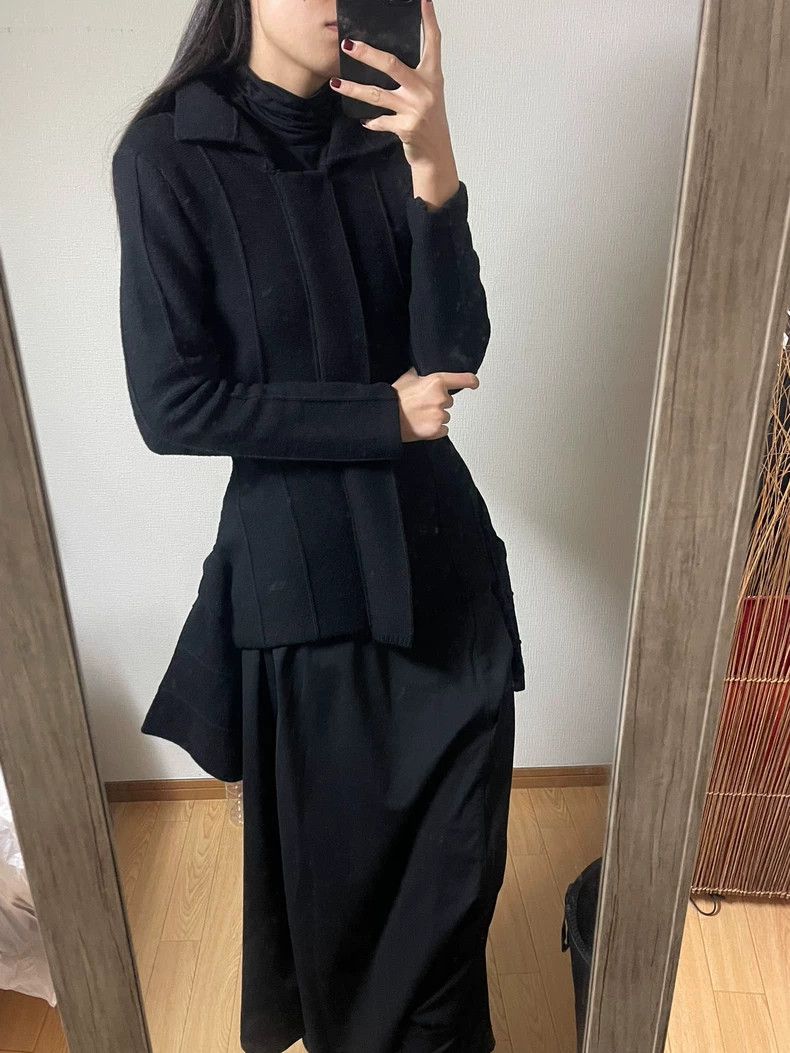 Yohji Yamamoto Yohji YamamotoHeterosexual wool knit cardigan shirt 2503-Ne Size US M / EU 48-50 / 2 - 2 Thumbnail