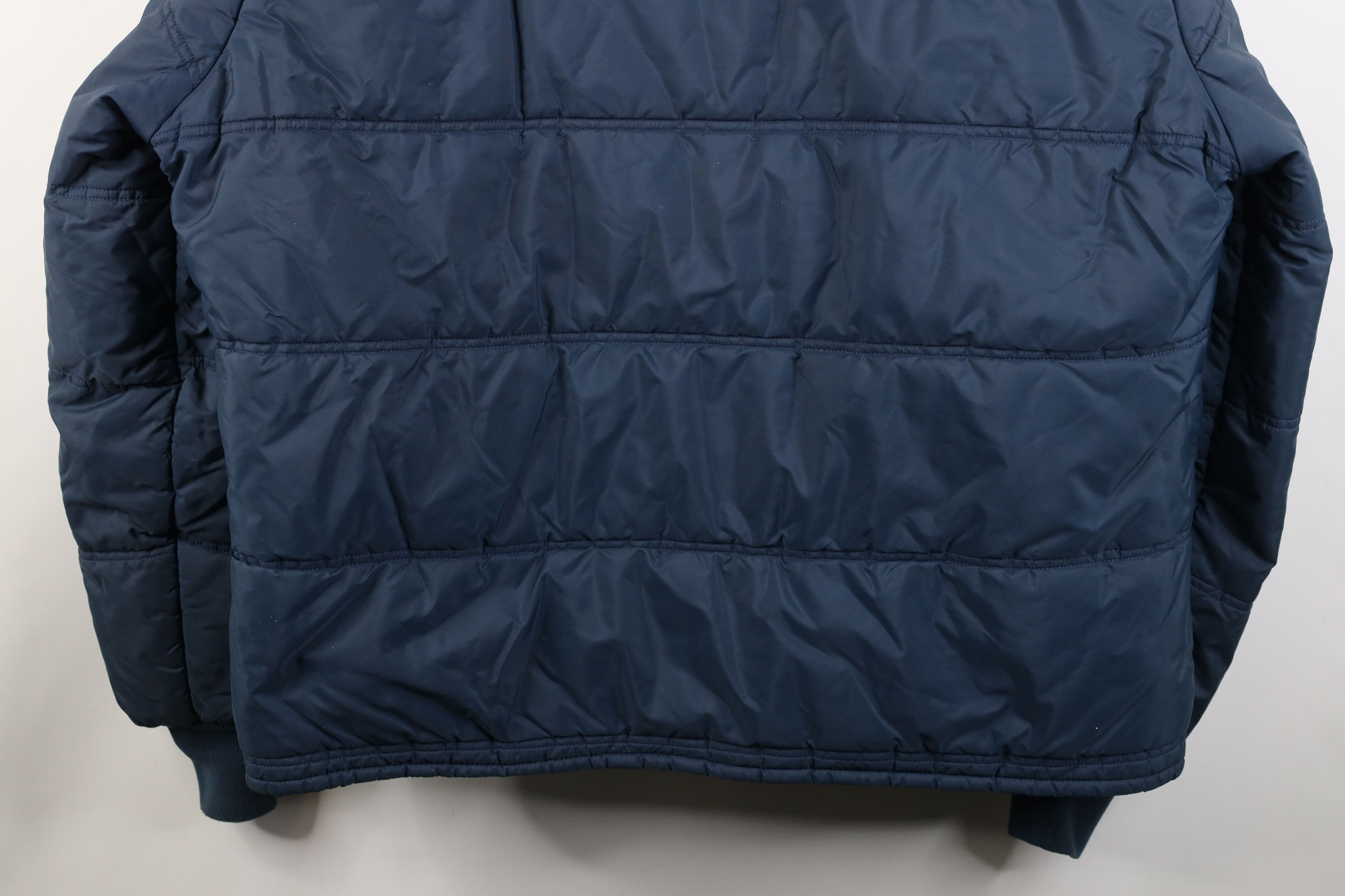 Vintage Vintage 70s Streetwear Full Zip Puffer Jacket Navy Blue Size US XL / EU 56 / 4 - 14 Thumbnail