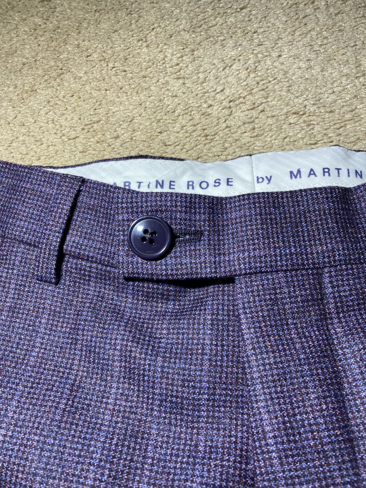 Martine Rose New FW21 Martine Rose Purple Tailored Suit Pants Check 2021 Size US 28 / EU 44 - 6 Thumbnail