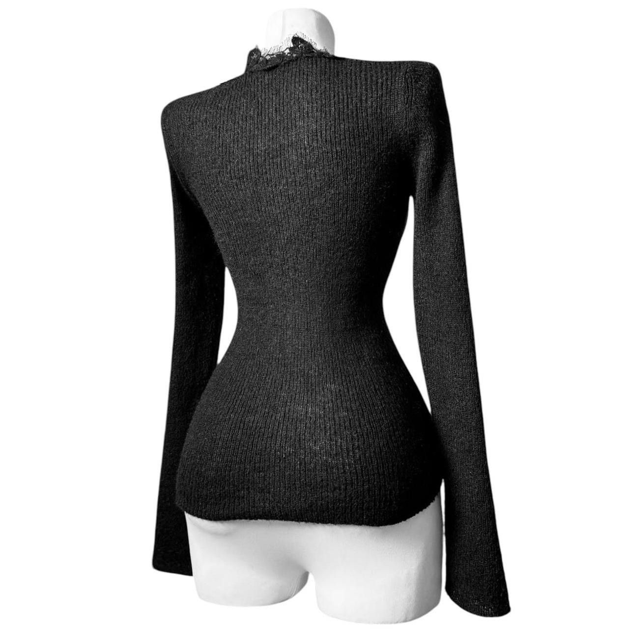 Dolce & Gabbana Dolce & Gabbana Wool Sweater with Lace Elements Size S / US 4 / IT 40 - 3 Thumbnail