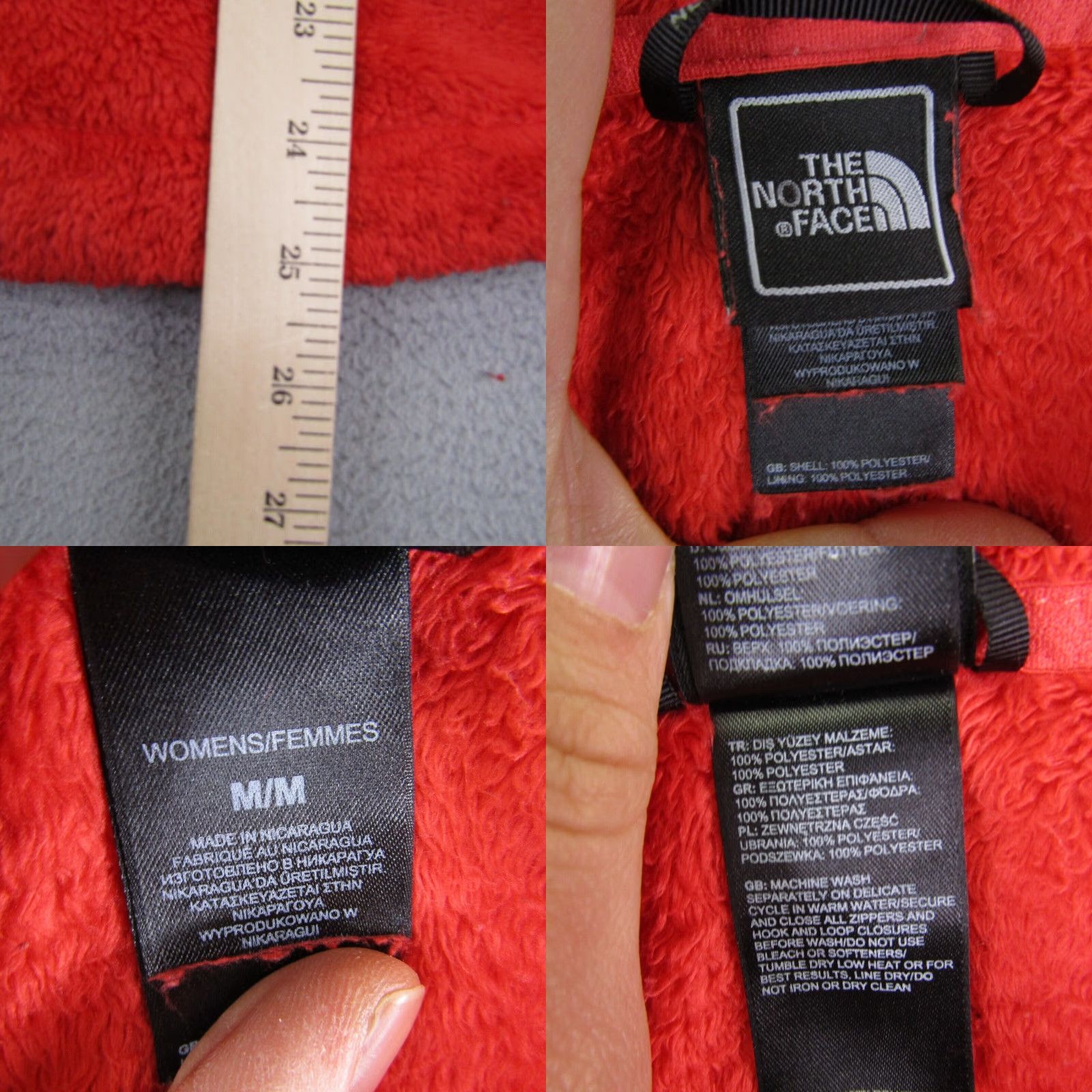 The North Face VINTAGE The North Face Jacket Womens M Red Fleece Teddy Zip Up Pockets Zipper Outdoor Casual Travel Size M / US 6-8 / IT 42-44 - 8 Thumbnail