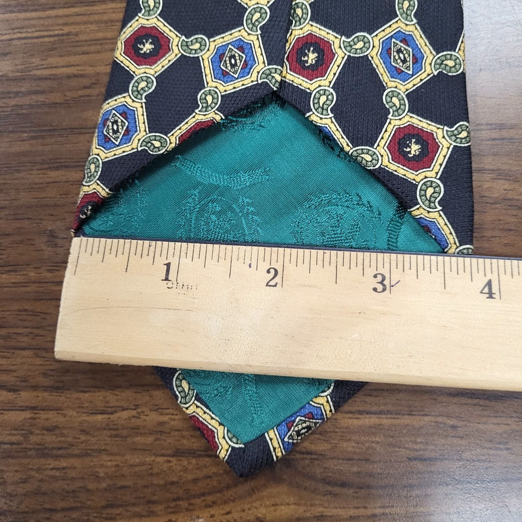 Tommy Hilfiger Tommy Hilfiger Tie Men's Neck Red Blue Gold Geometric 100% Italian Silk Made USA Classic 57"-60" Multicolor Silk Size ONE SIZE - 5 Thumbnail