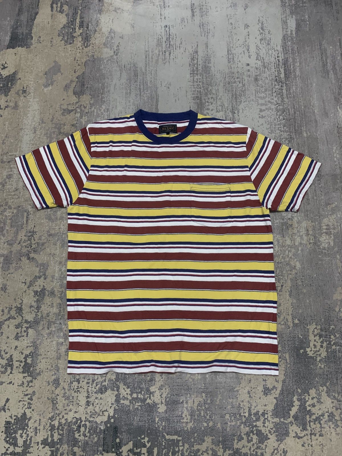 Japanese Brand BEAMS Plus japan multicolor striped tee