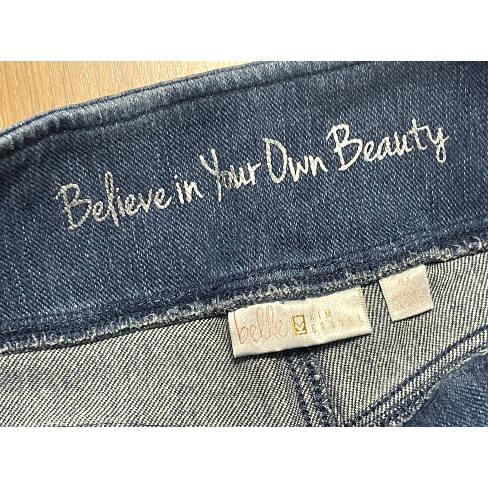 Vintage Belle by Kim Gravel Jeans Women's 4 Tall Blue Denim Straight Pull On Size 27" / US 4 / IT 40 - 7 Thumbnail