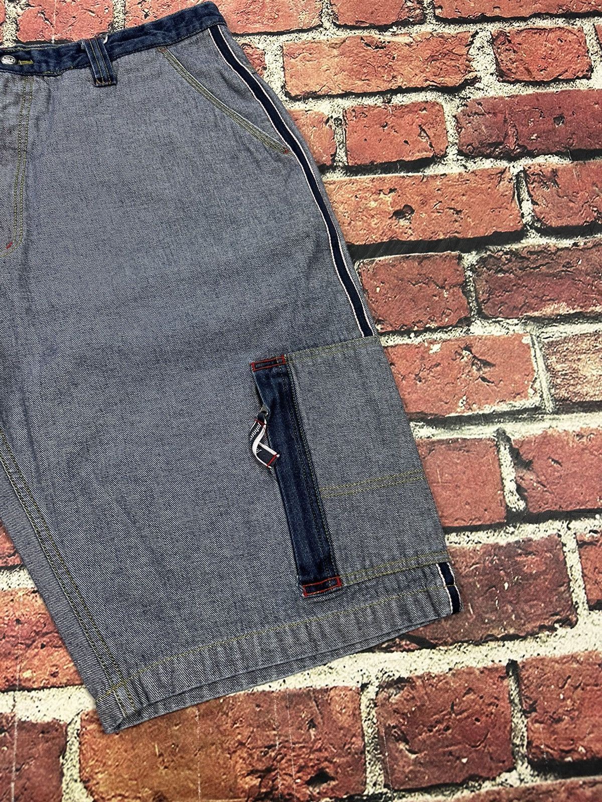 Vintage Vintage Johnny Blaze Denim Shorts Jorts Baggy Y2K Method Man Size US 38 / EU 54 - 6 Thumbnail