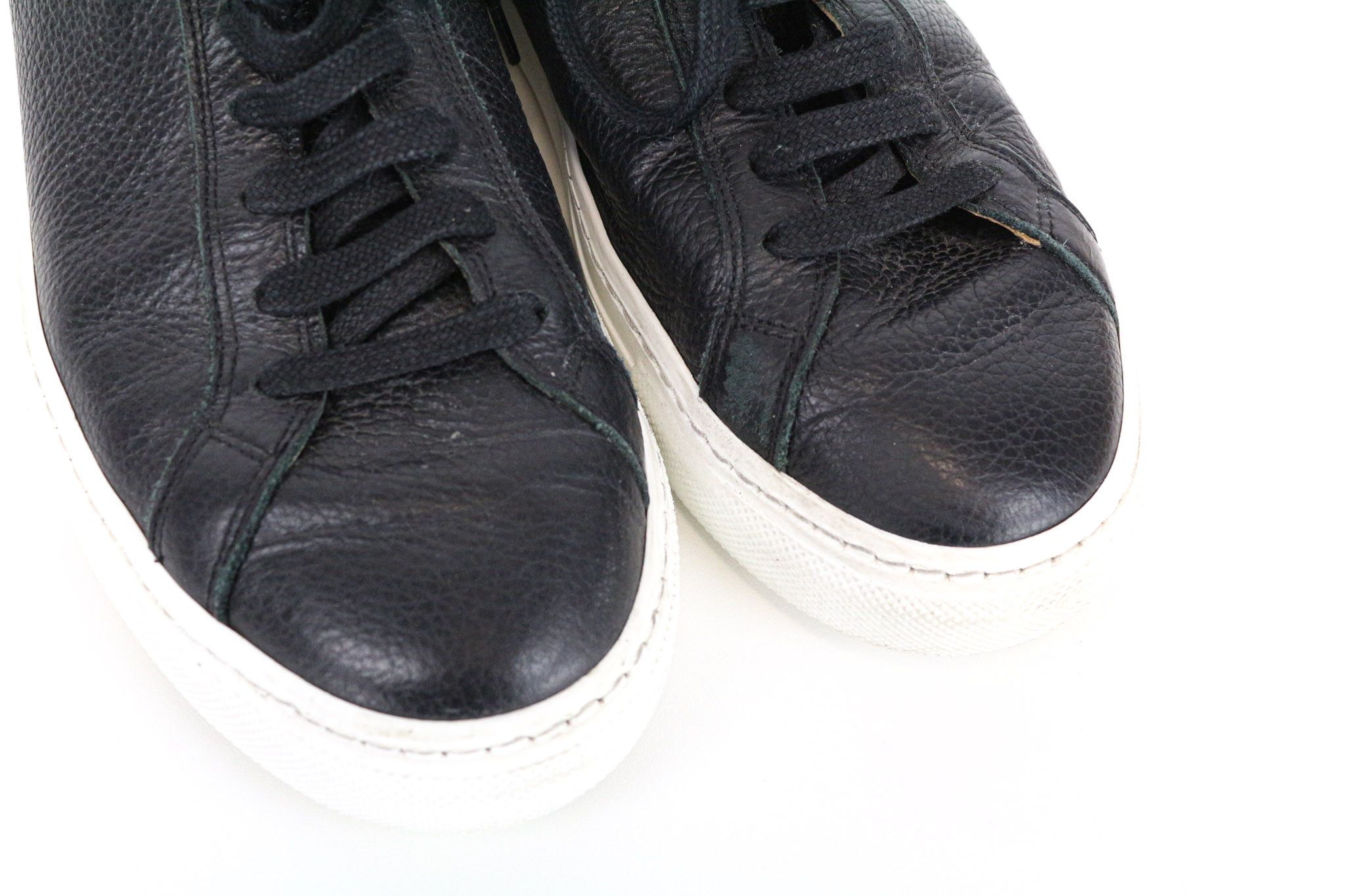 Suitsupply EU42 Black Grained Leather Sneakers 74315 Size US 9 / EU 42 - 9 Thumbnail