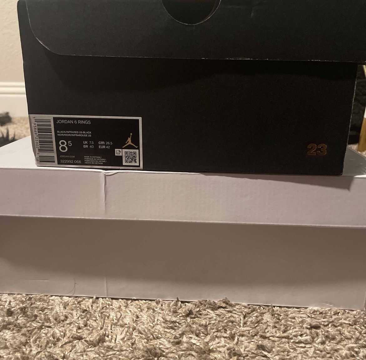 Jordan Brand Nike Air Jordan 6 Rings Black Infrared Men's Sneakers Size US 8.5 / EU 41-42 - 4 Thumbnail