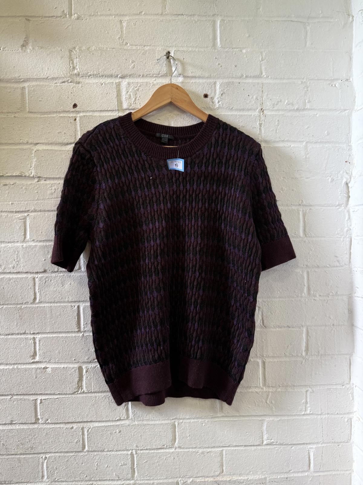 Cos COS Textured Short Sleeve Sweater Size L / US 10 / IT 46 - 1 Thumbnail
